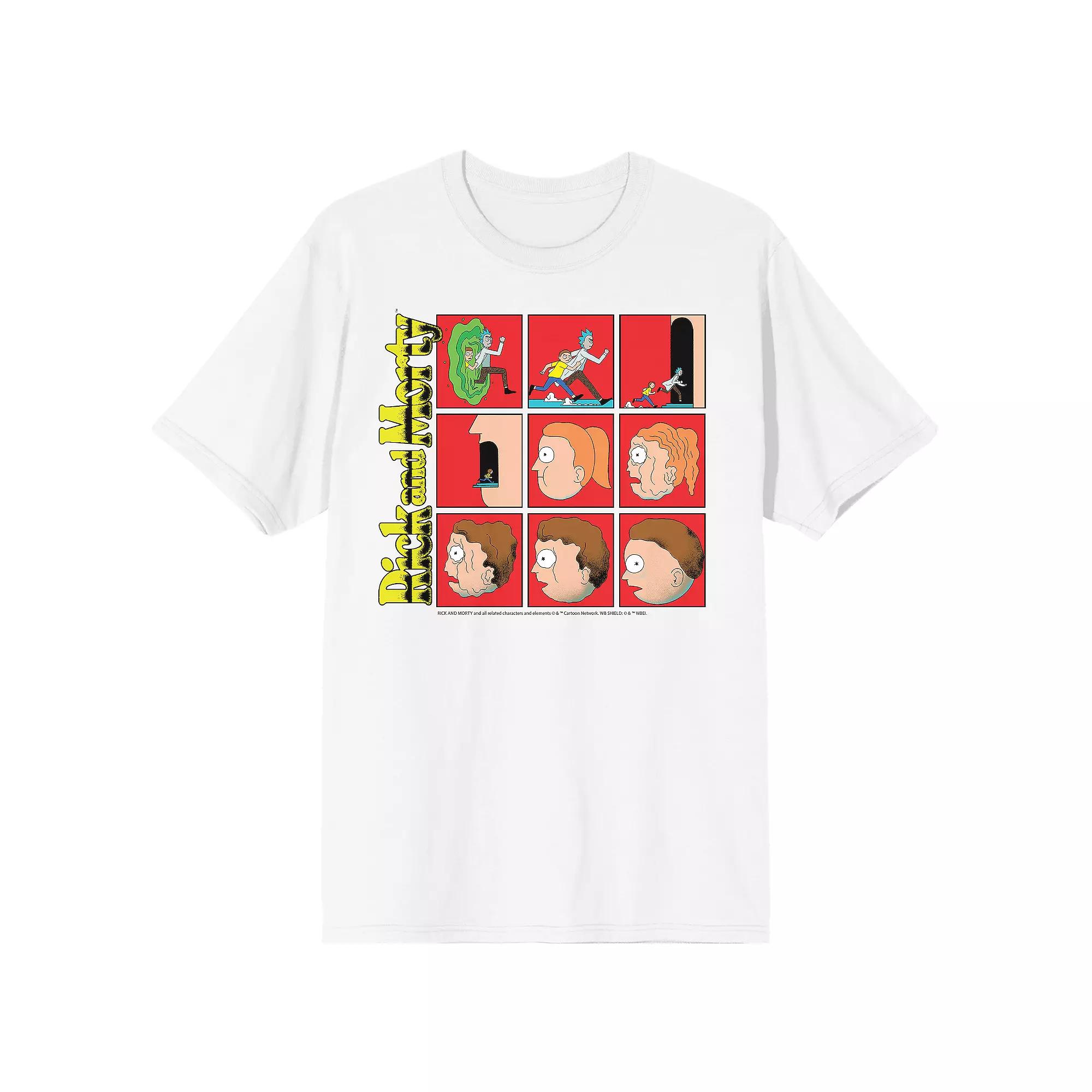 Men's Rick & Morty Panel Sequence Short Sleeve Graphic T-Shirt,  Product Image