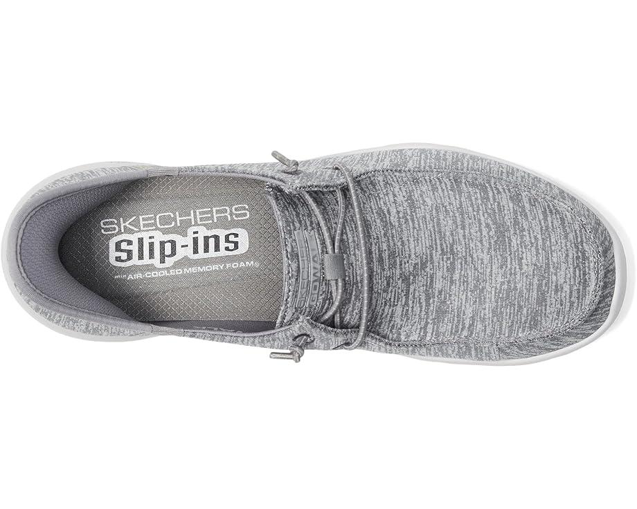 On-The-Go Flex Radiant Striped Metallic Canvas Boat Shoe Product Image
