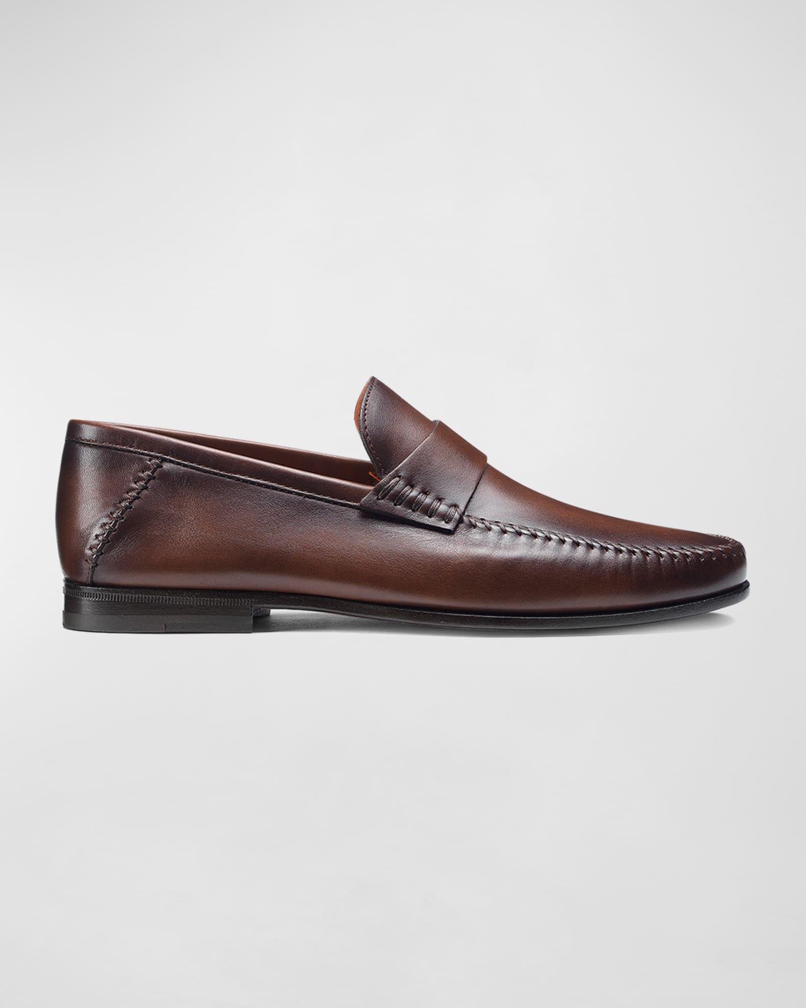 Mens Paine Leather Moccasin Loafers Product Image