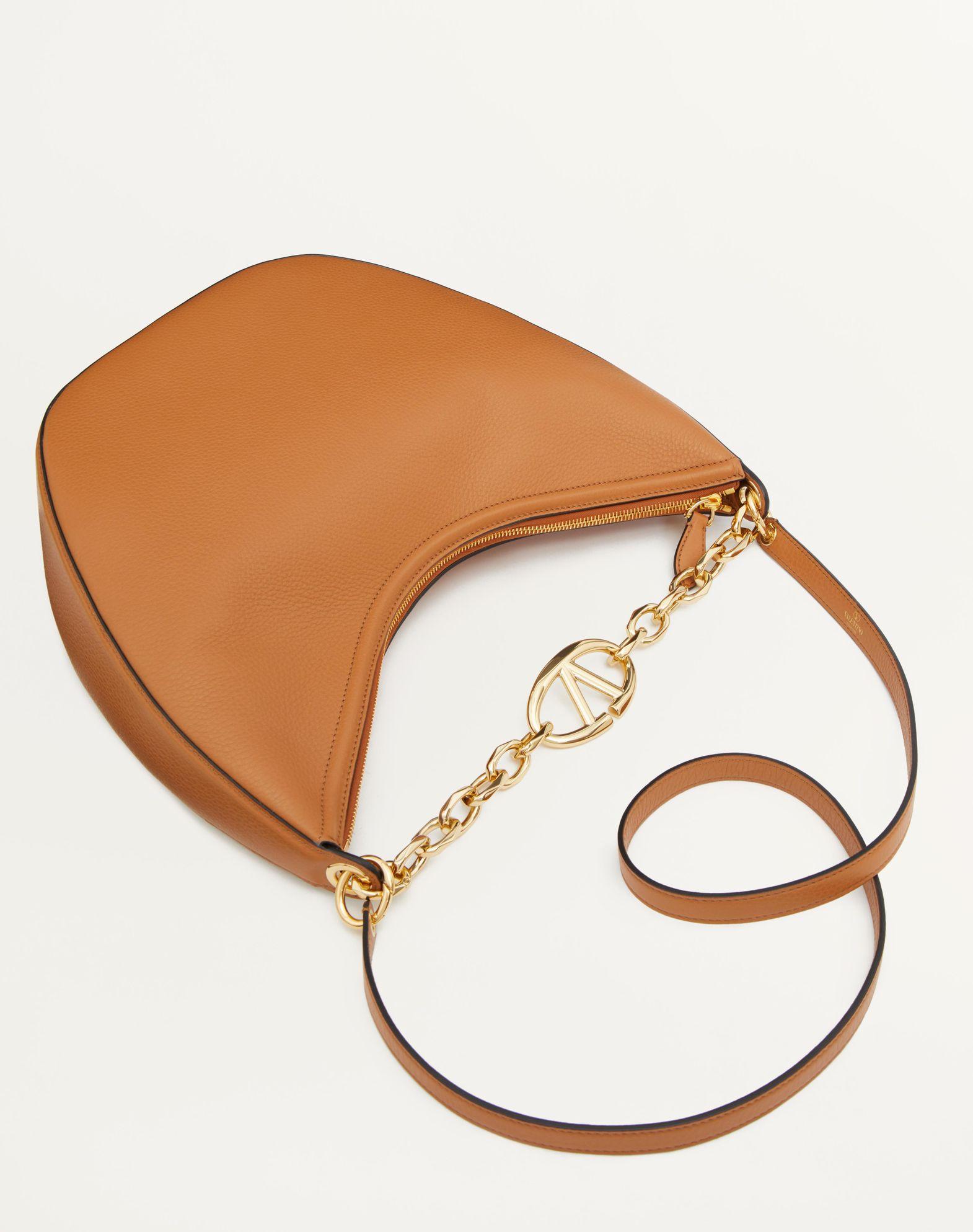 Vlogo Moon Medium Grainy Calfskin Hobo Bag With Chain Product Image