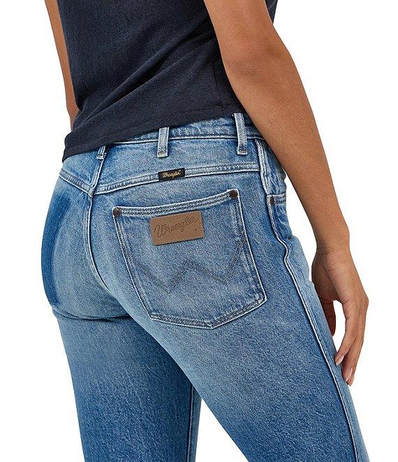 Wrangler Wrancher Mid Rise Shadow Pocket Boot Leg Jeans Product Image