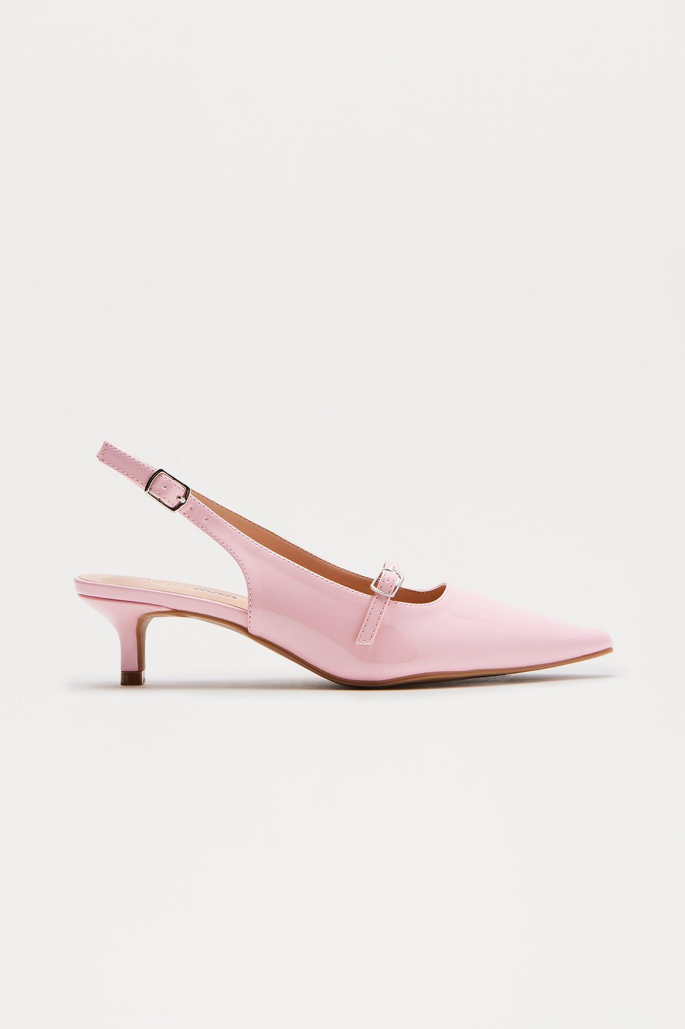 Aura Kitten Heel Pumps - Pink Product Image
