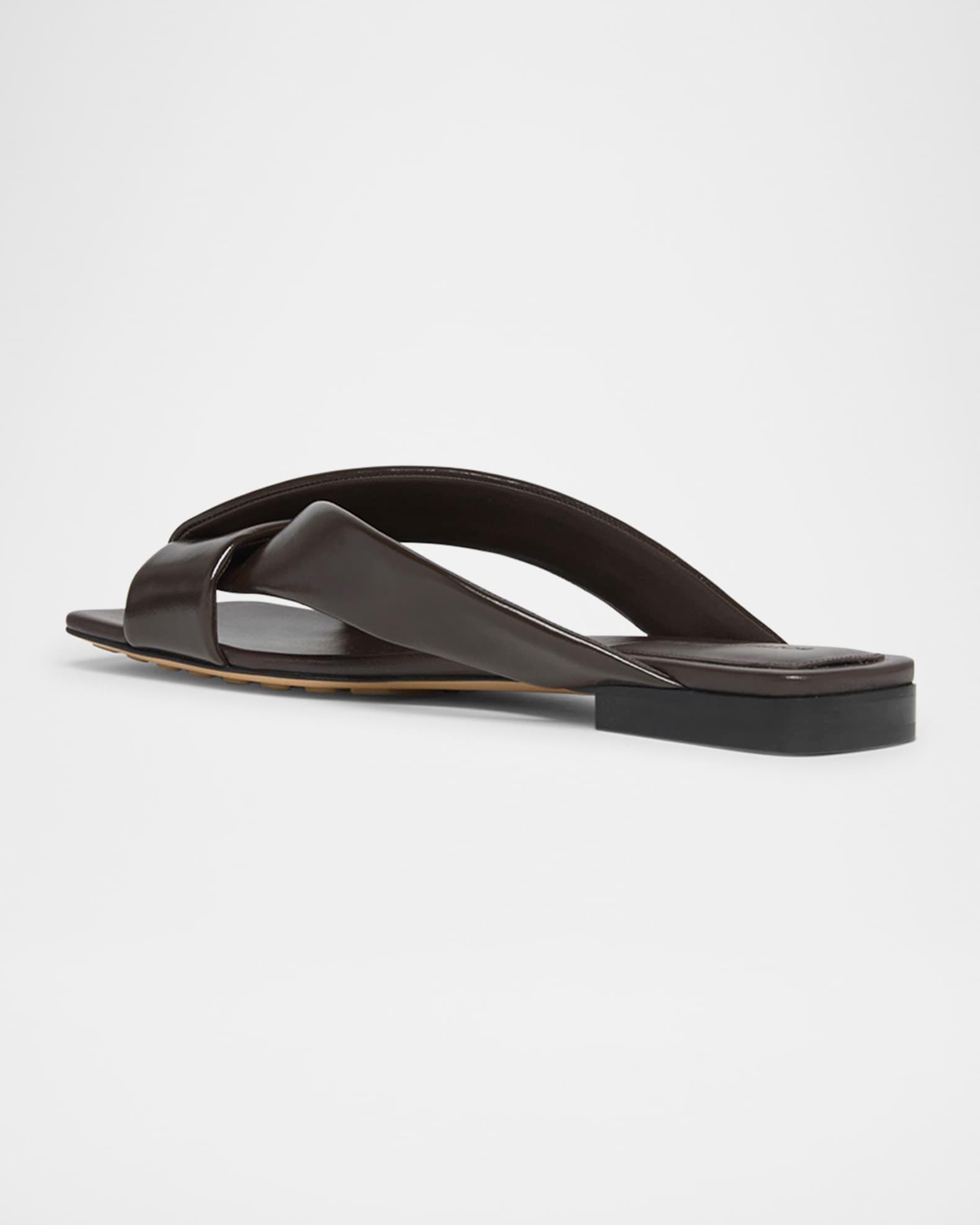 Riva Criss Cross Leather Flat Sandals Product Image