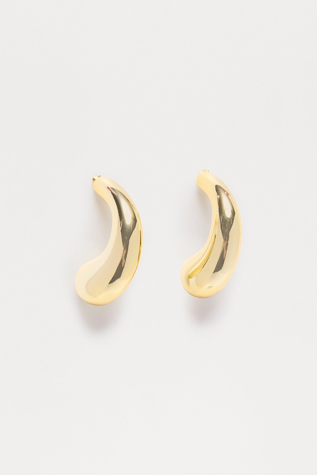 Street Drop Statement Earrings - Gold Product Image