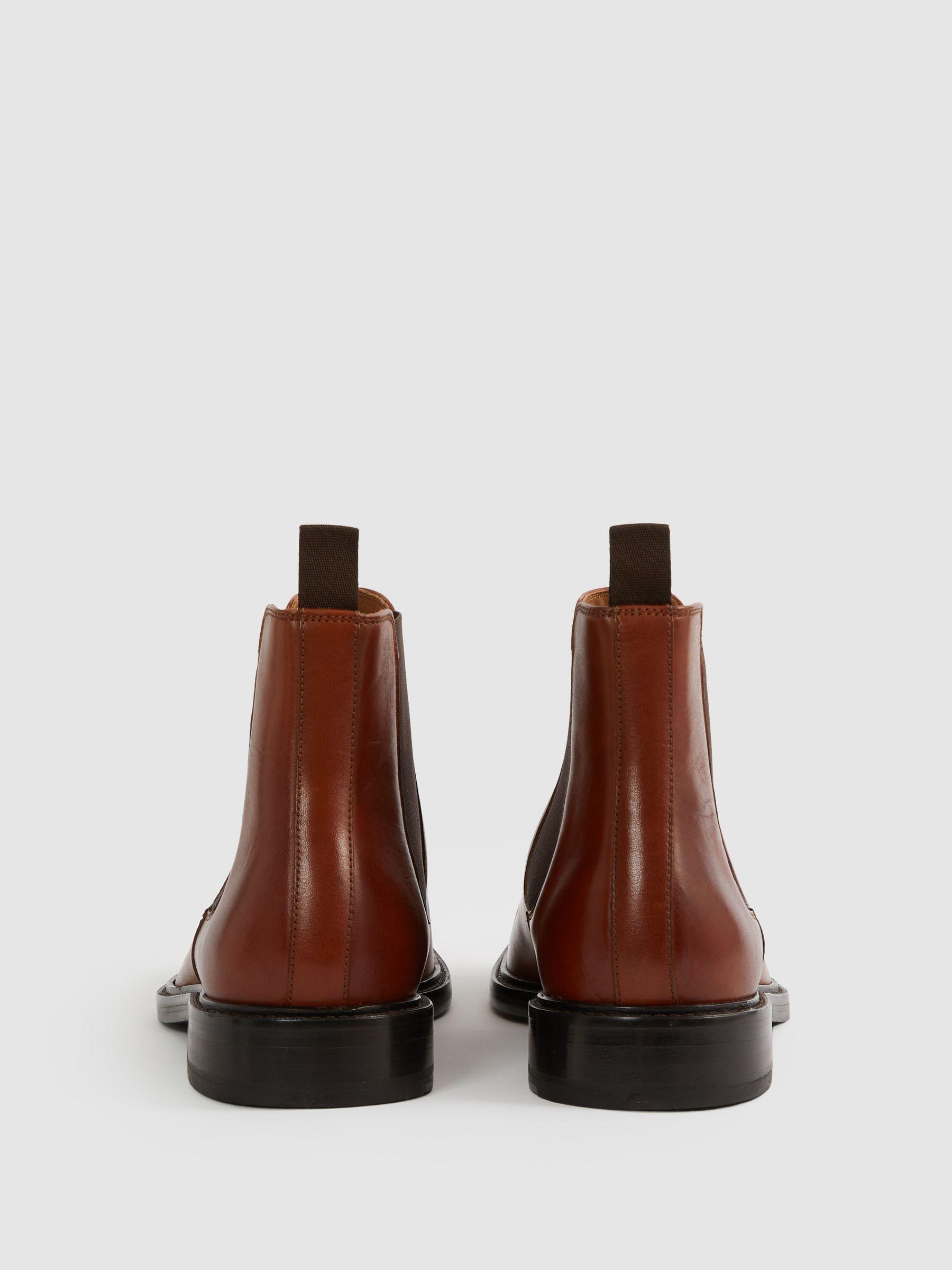 Leather Chelsea Boots in Light Tan Product Image