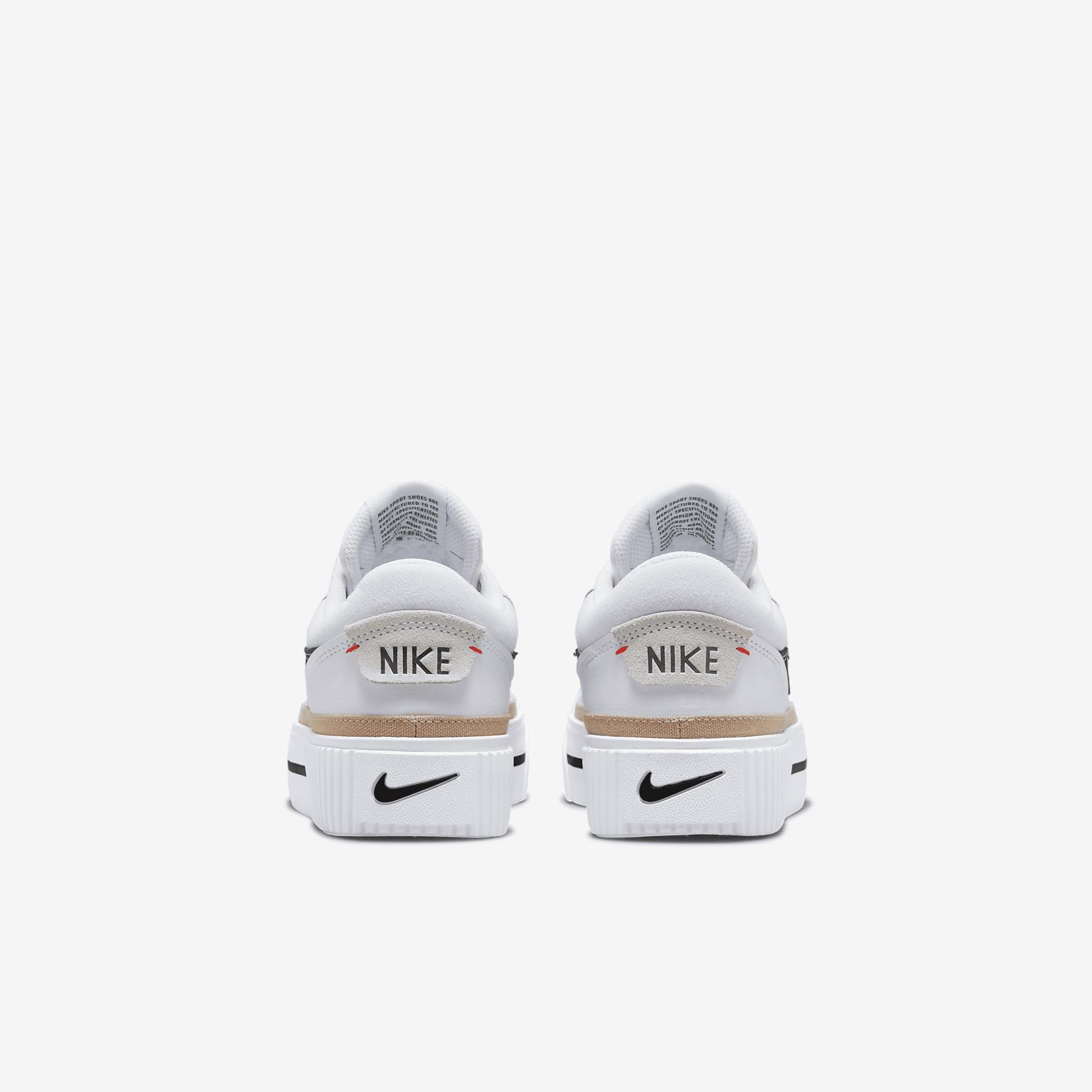 Nike Womens Court Legacy Lift Shoes | DM7590-100 Product Image