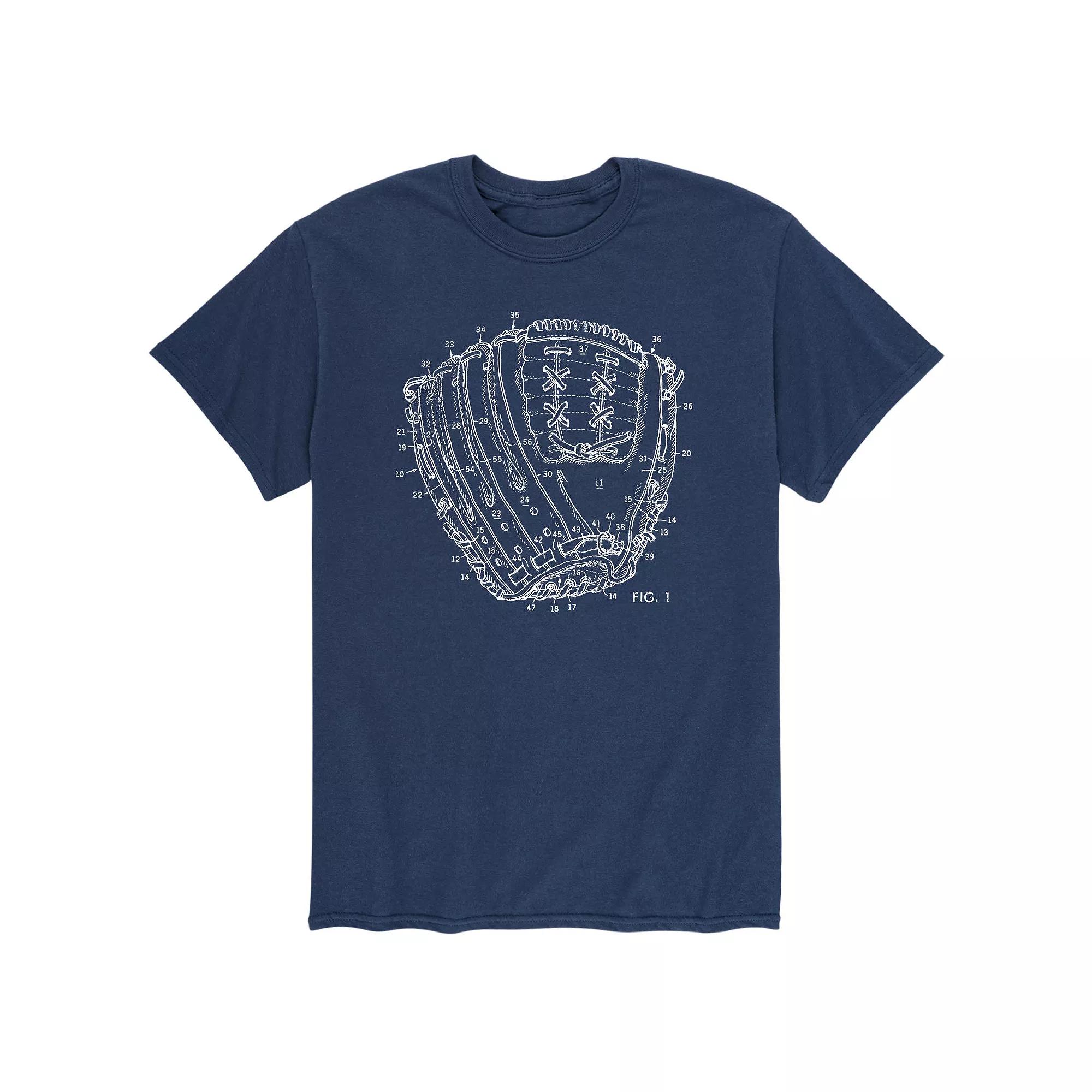 Men's Ball Glove Rendering Tee,  Product Image