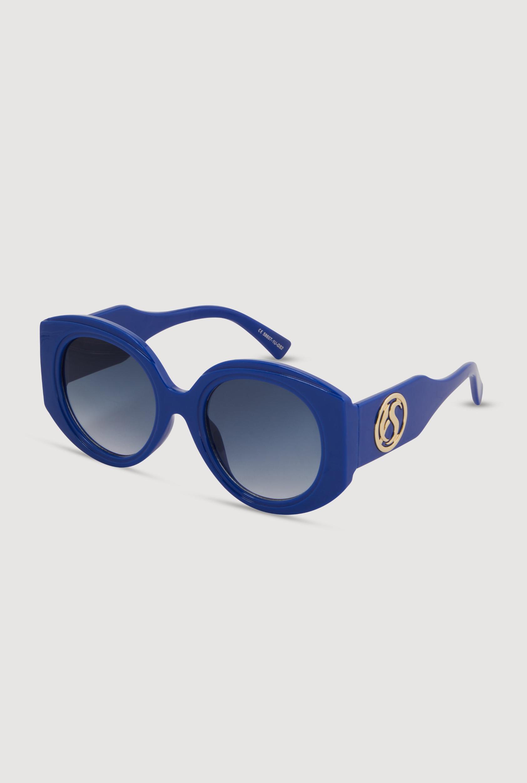 Retro Oversized Round Frame Sunglasses Unisex Product Image