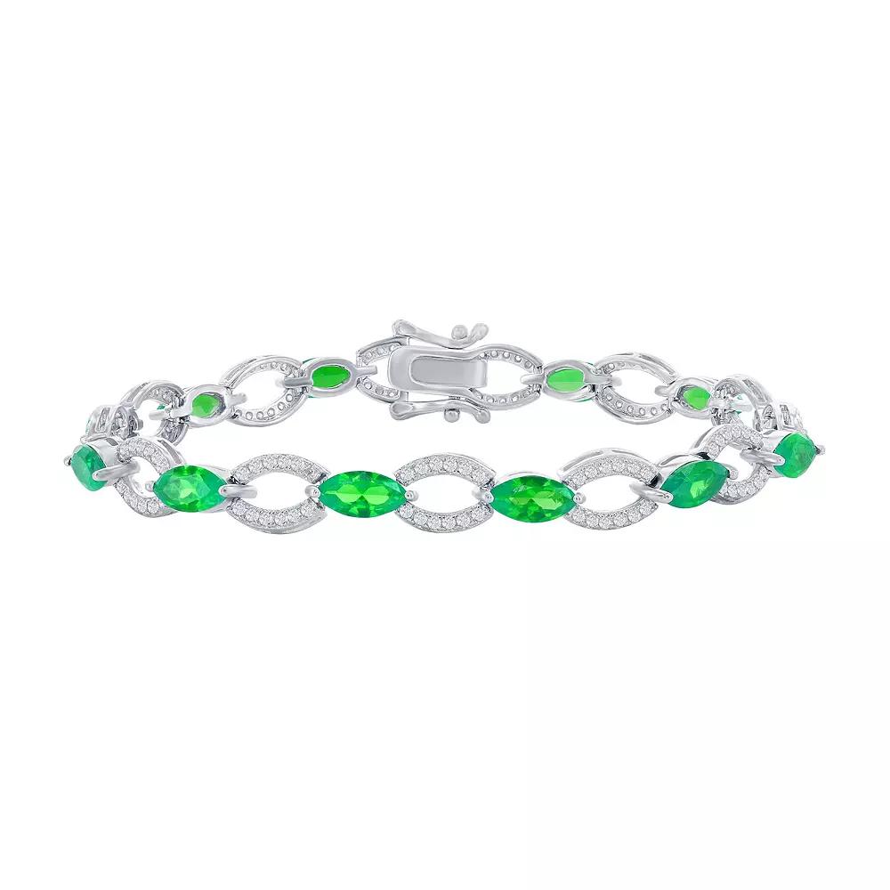 Argento Bella Sterling Silver Gemstone Tennis Bracelet, Women's,  Product Image