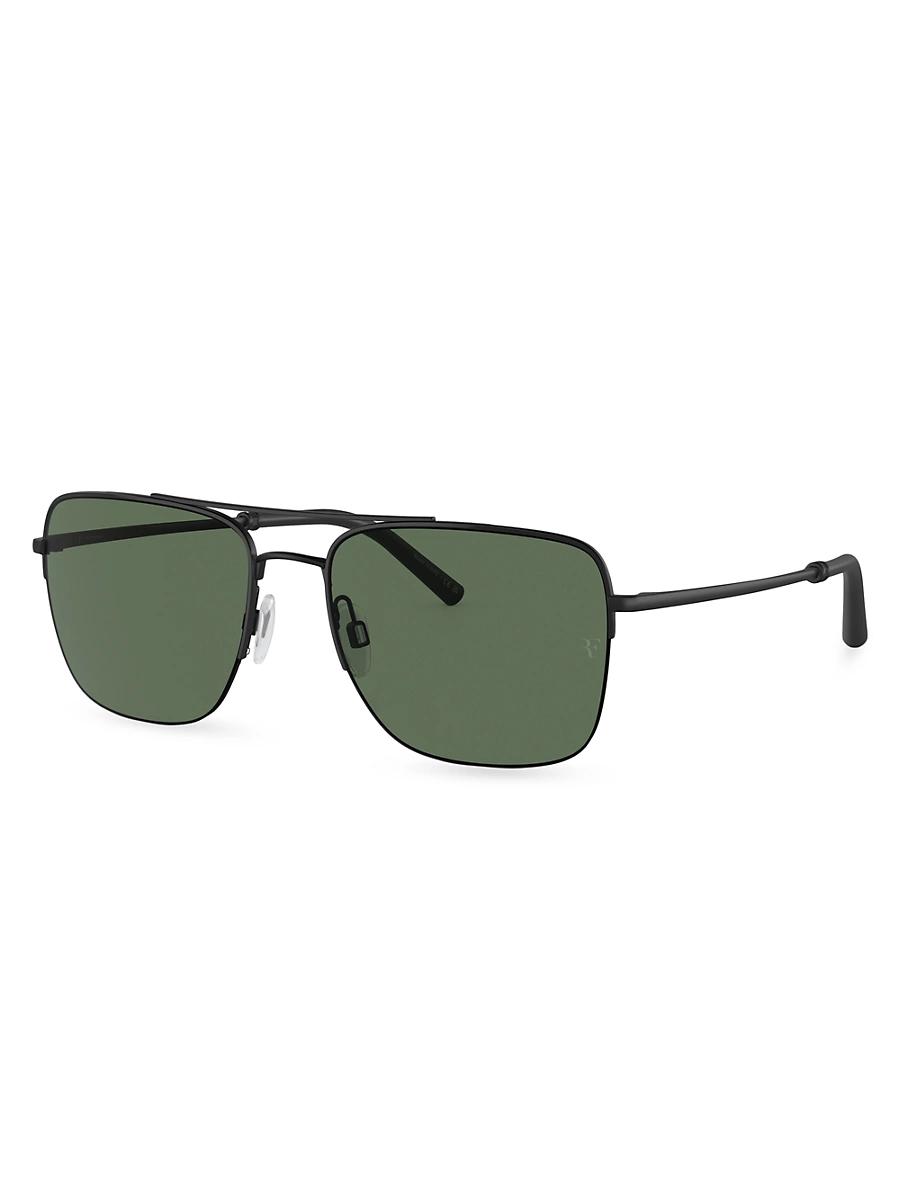 Mens R-2 56MM Aviator Sunglasses Product Image