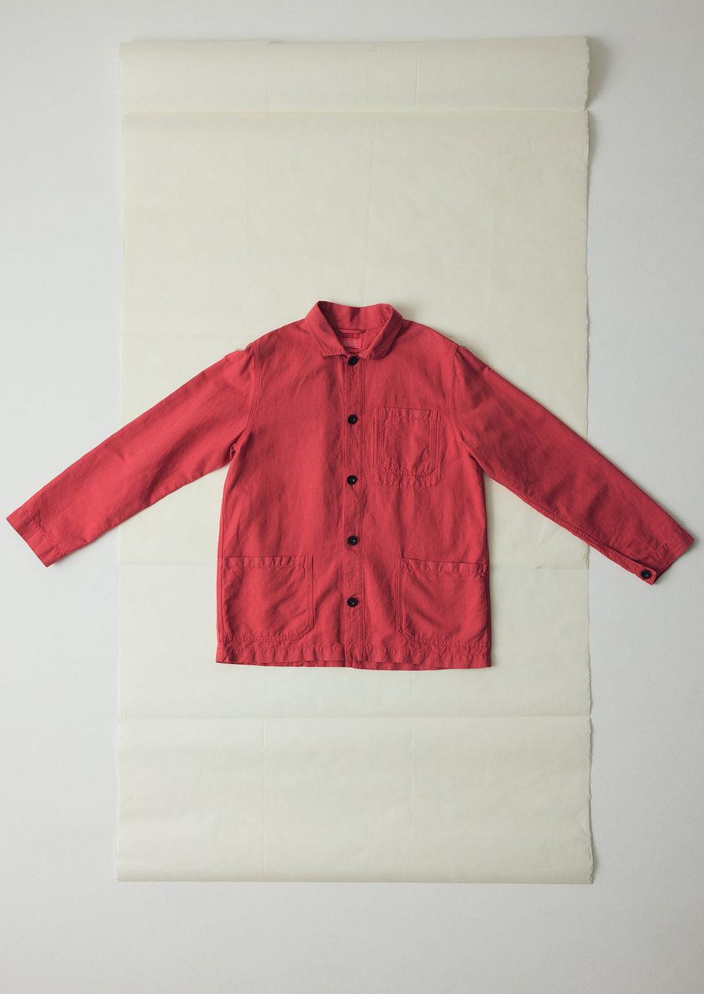 Arlo Garment Dyed Herringbone Jacket | Cardinal Red Product Image