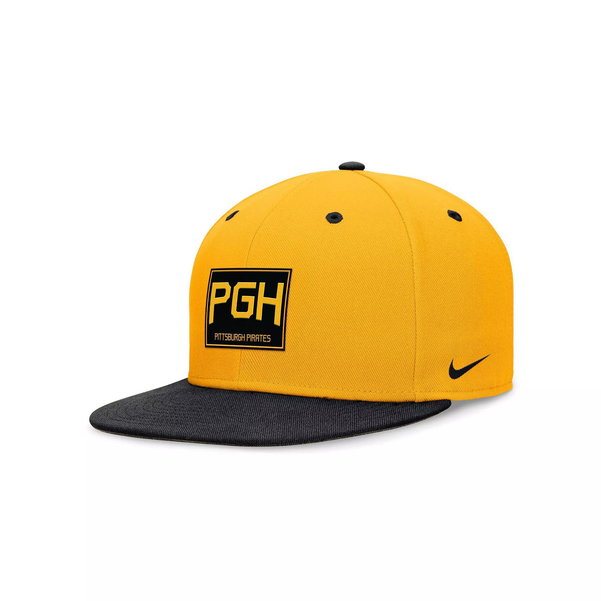 Men's Nike Gold/Black Pittsburgh Pirates City Connect True Fitted Hat,  Product Image