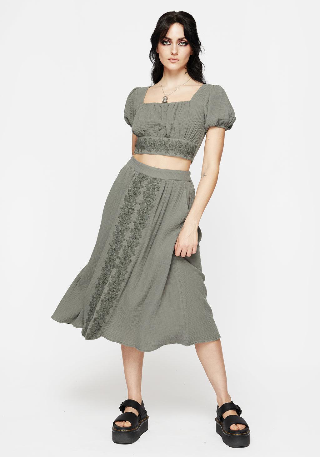 Alder Cotton Ivy Detail Crop Top Product Image