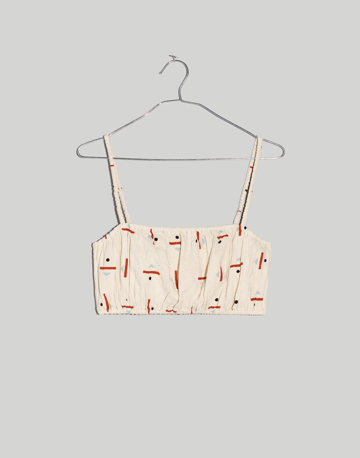 Madewell x Caroline Z Hurley Cover-Up Bubble Crop Top in Tridot Product Image