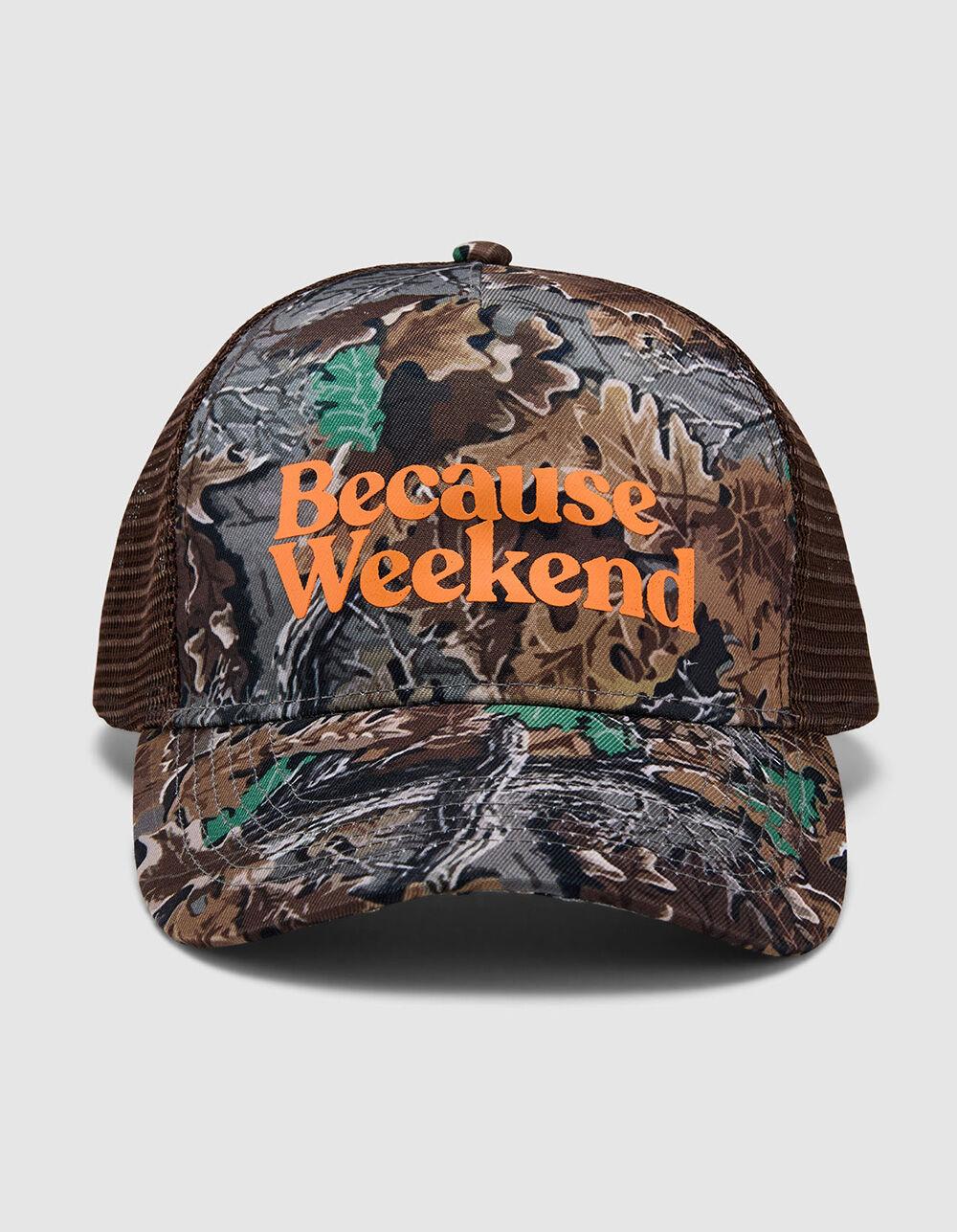 BECAUSE WEEKEND Because Weekend Trucker Hat - CAMO Product Image