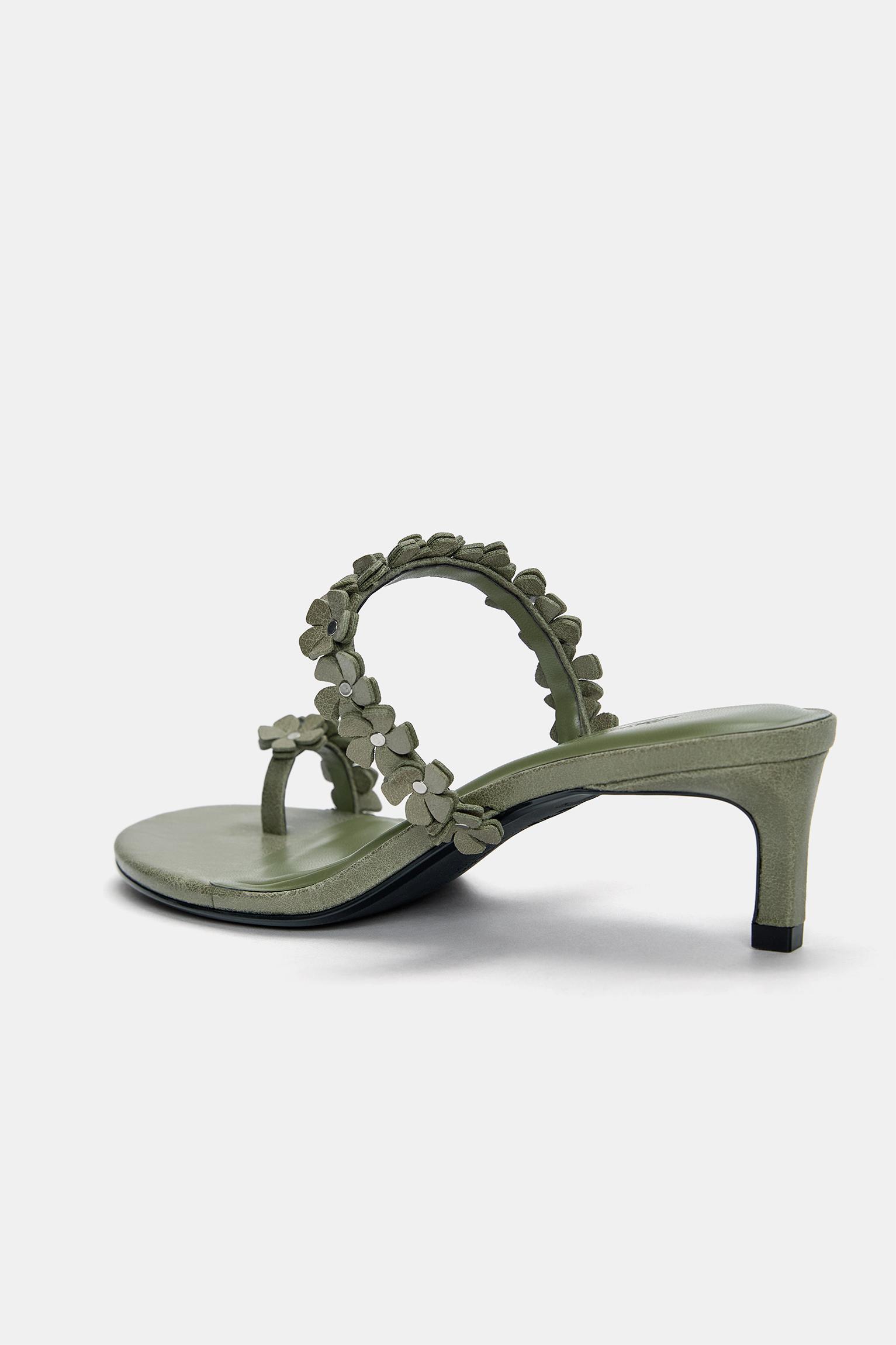 Floral heeled sandals Product Image