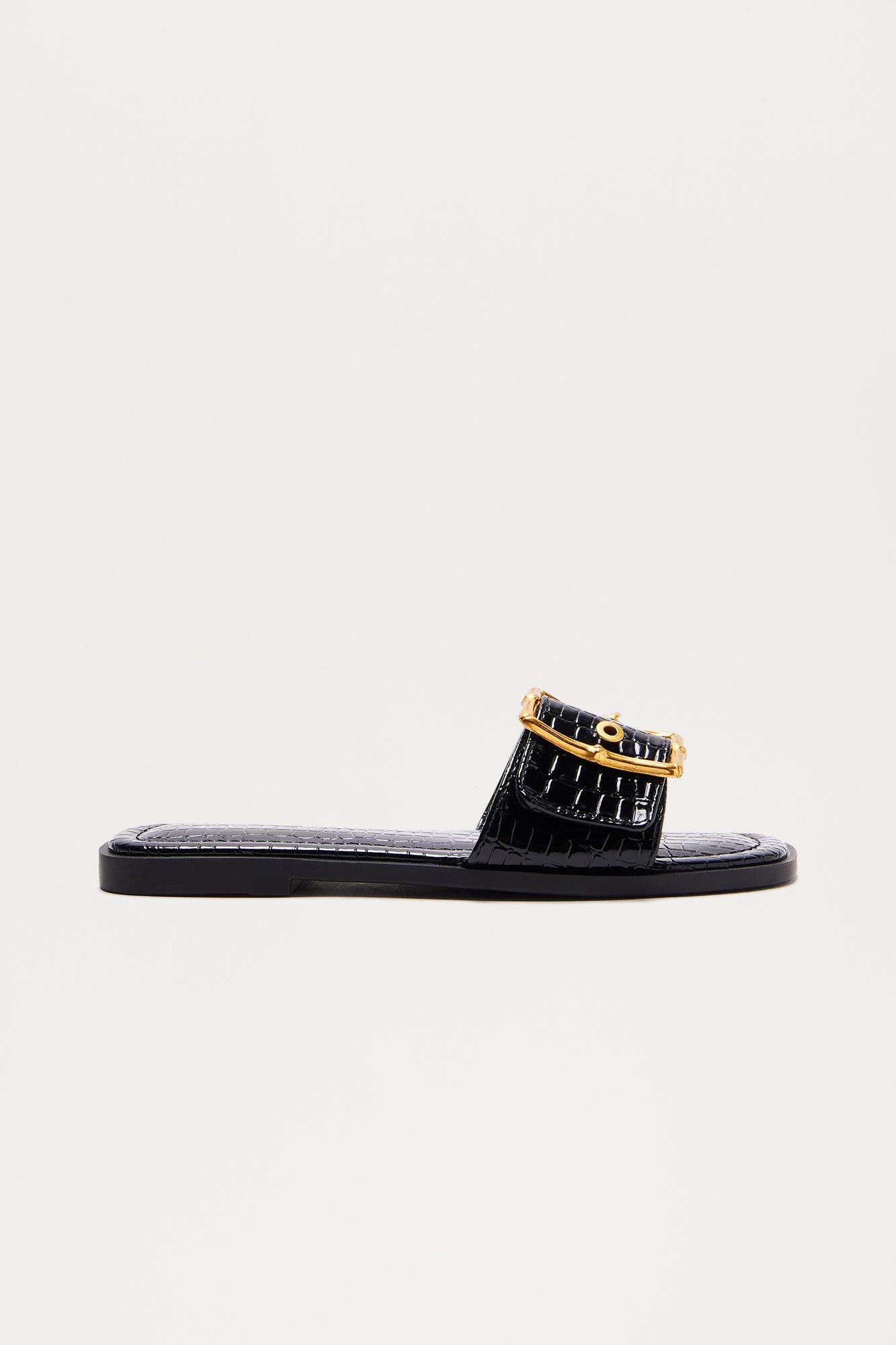 Callan Buckle Sandals - Black Product Image