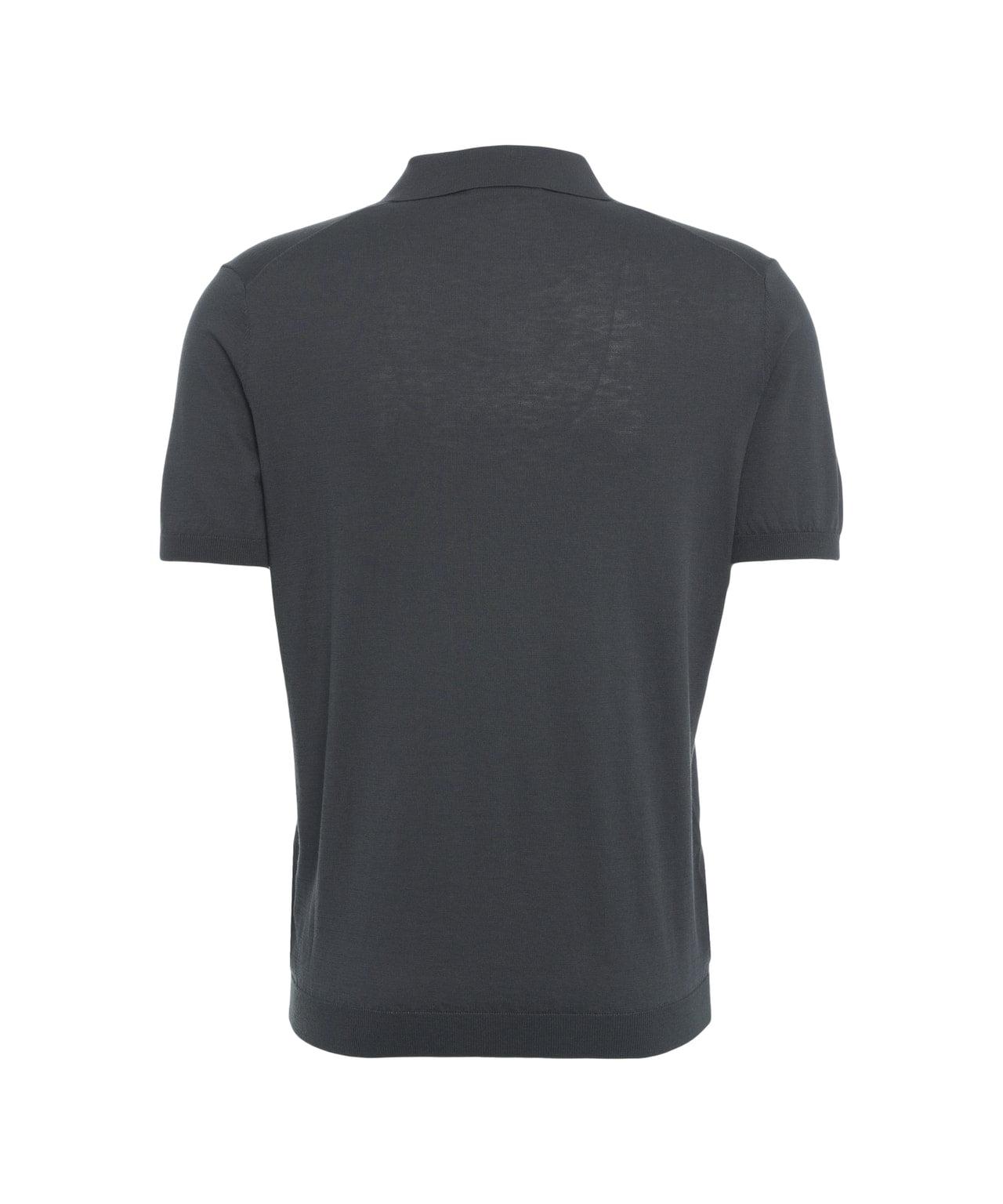 Silk blend polo shirt Product Image