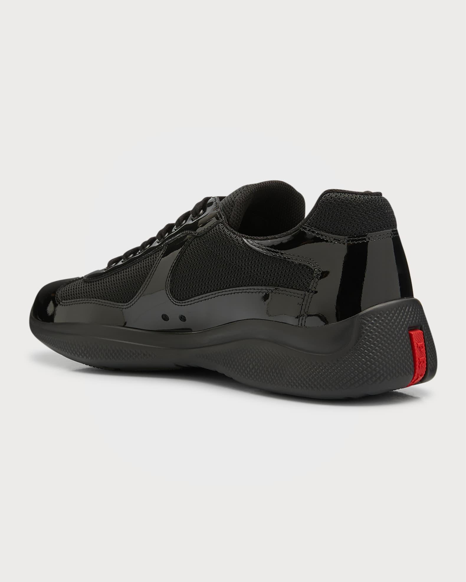 Men's America's Cup Patent Leather Patchwork Sneakers Product Image