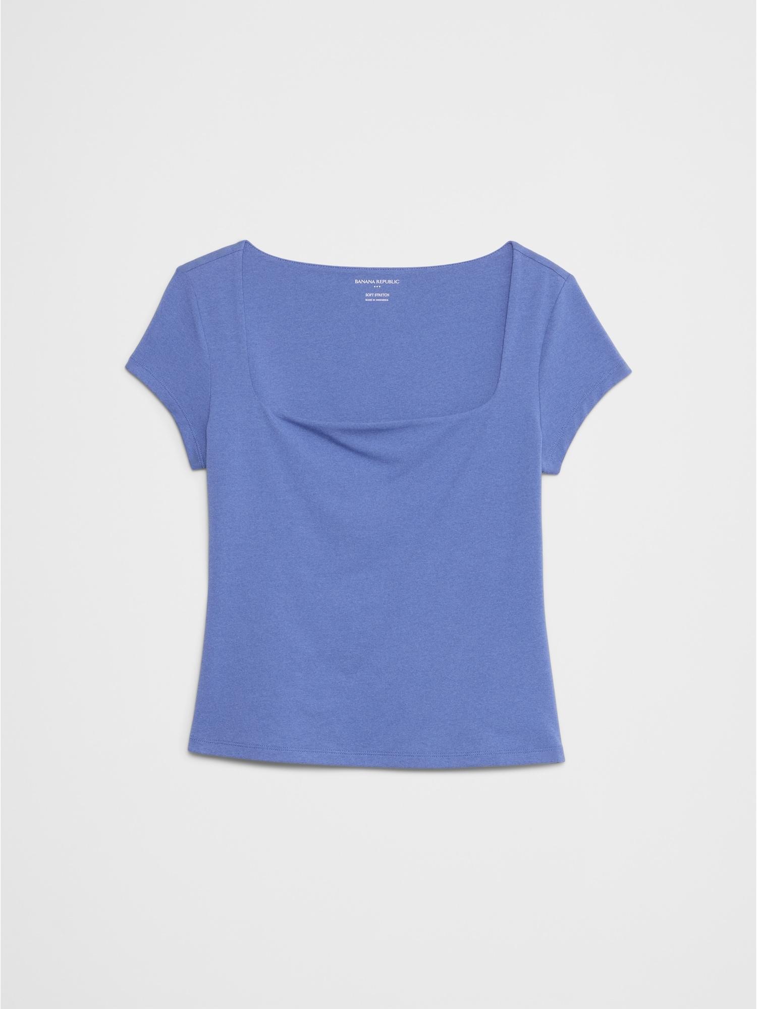 Soft Stretch Square-Neck T-Shirt Product Image