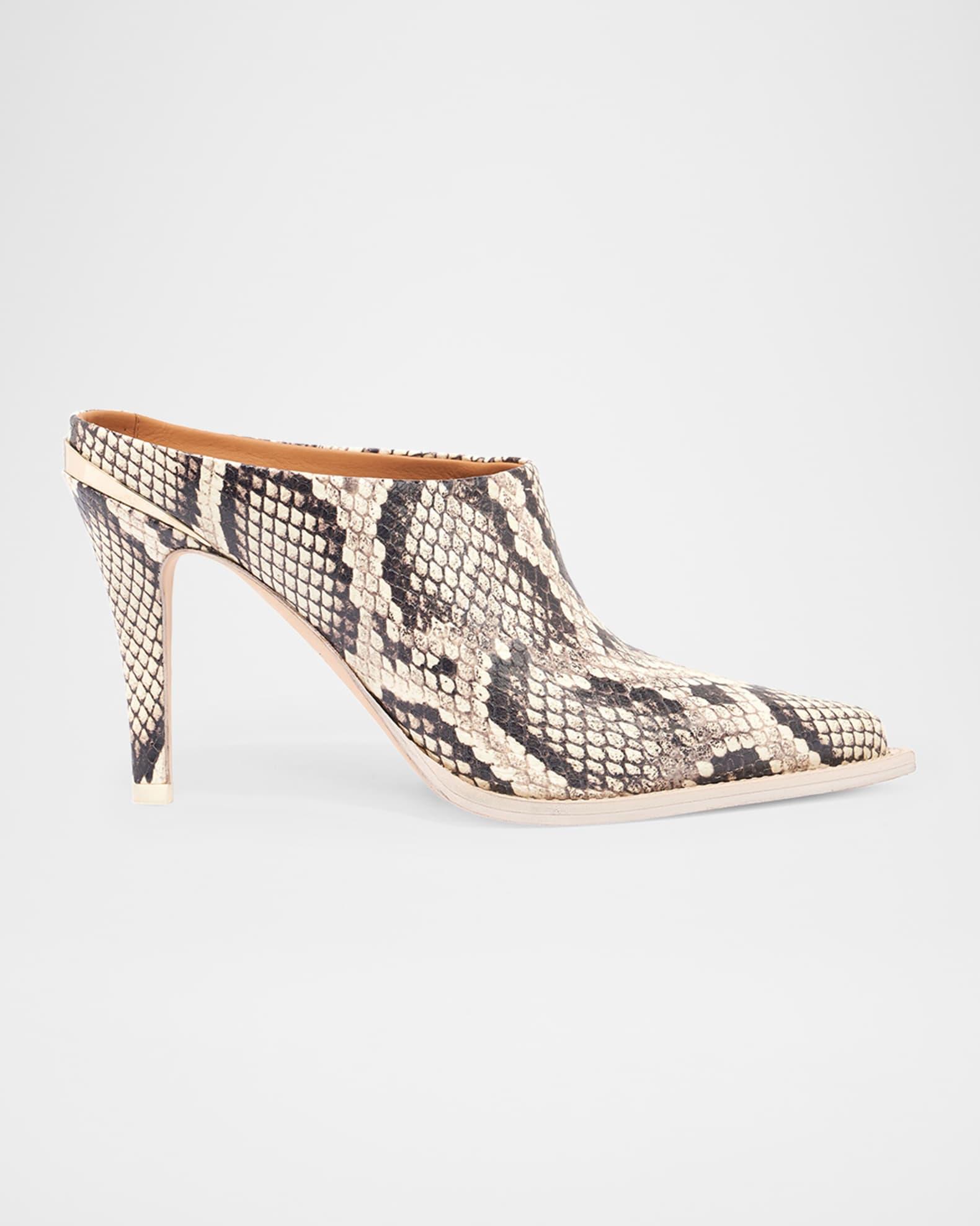 Kelley Python-Embossed Western Mule Pumps Product Image