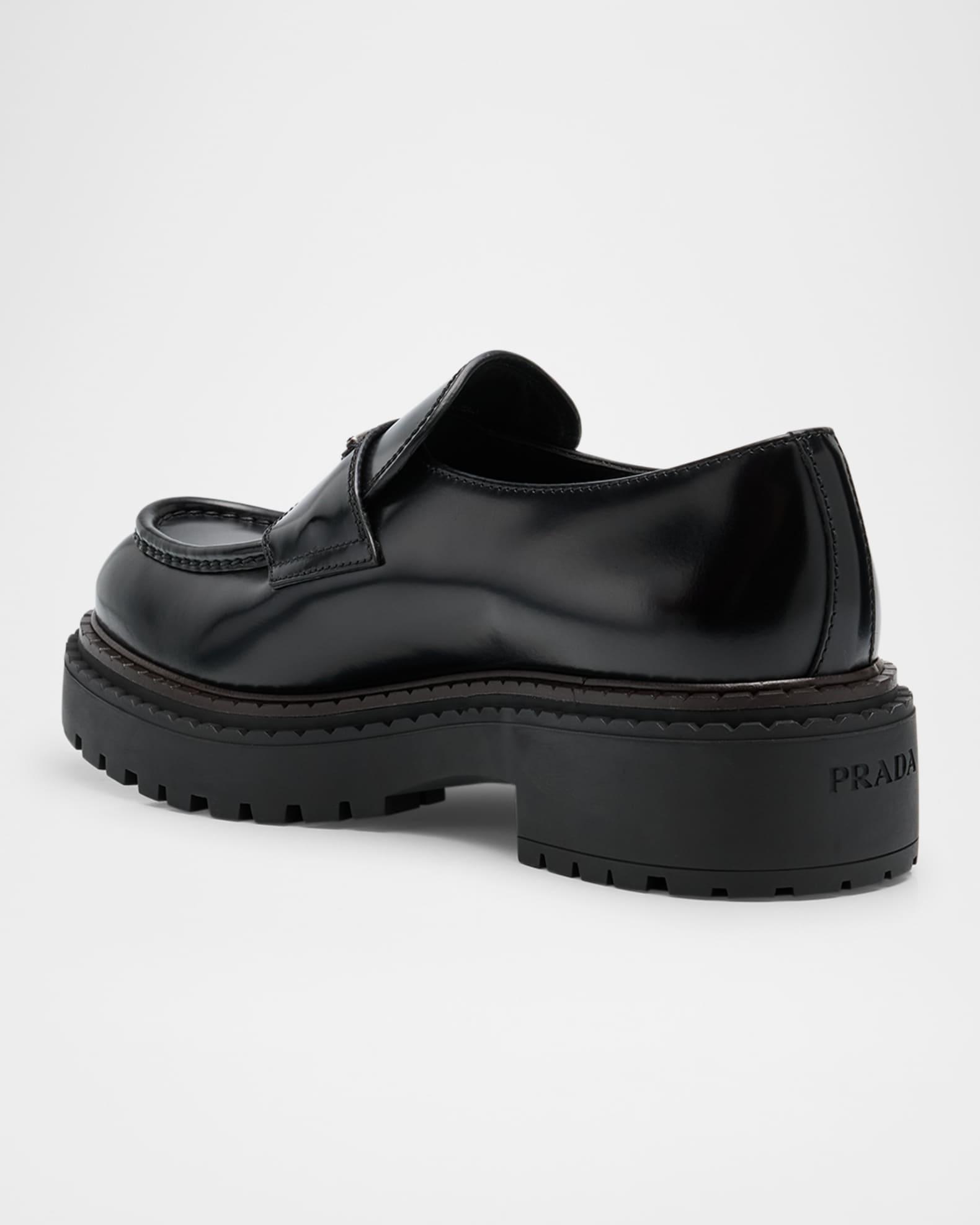 Men's Brushed Leather Lug-Sole Loafers Product Image