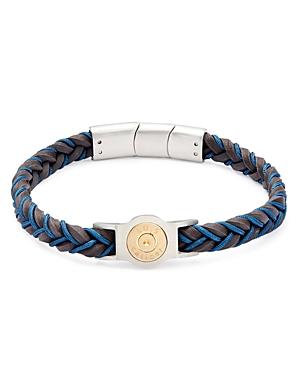 Link Up Two Tone Braided Rope & Leather Bracelet Product Image