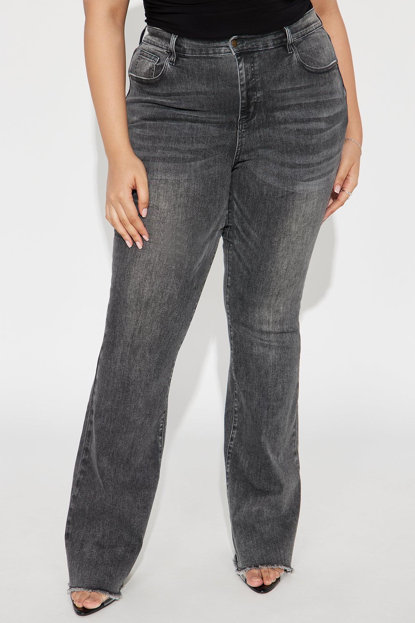 Tall Best Behavior Stretch Flare Jean - Black Wash Female Product Image