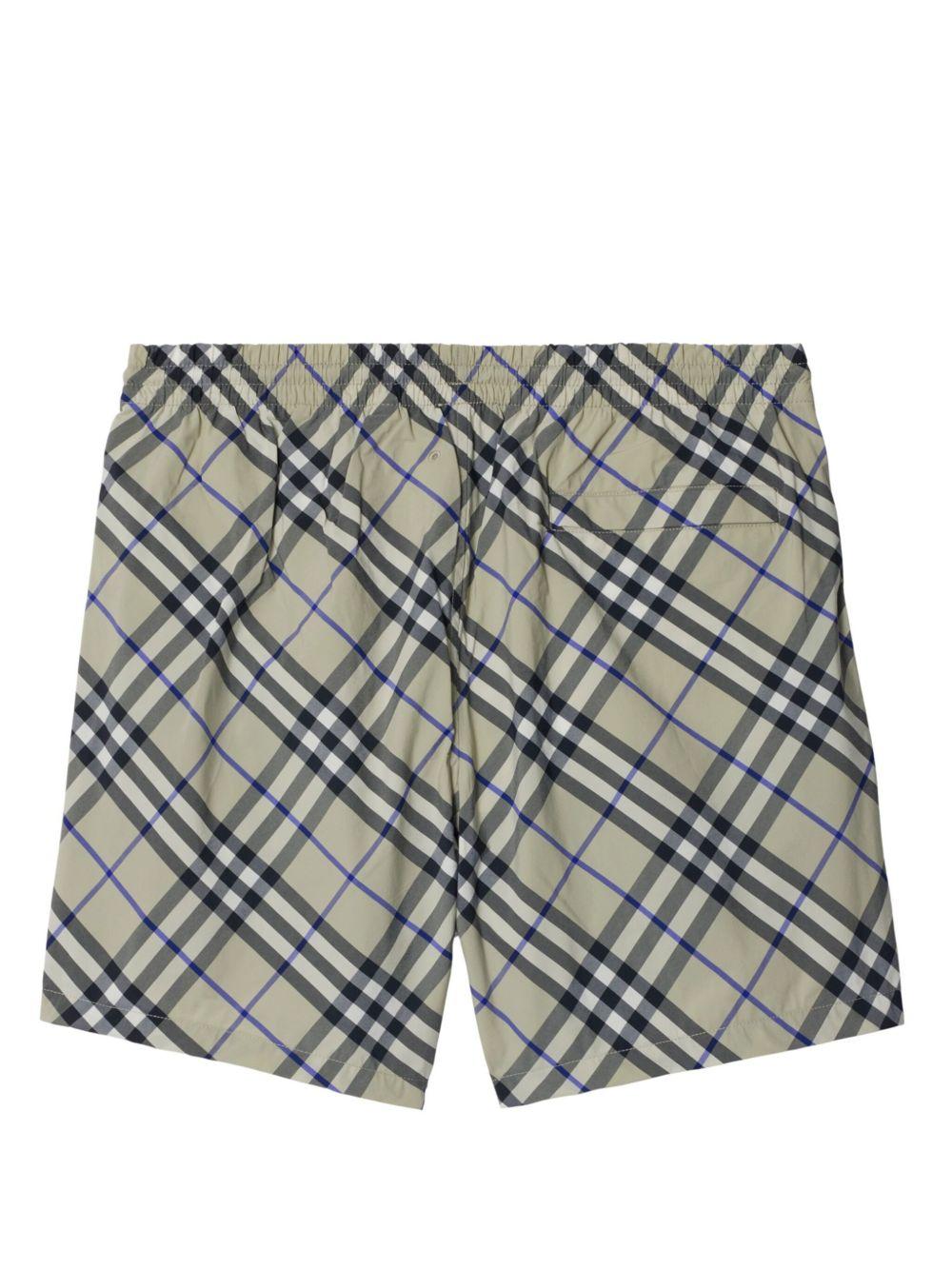 checked drawstring-waist swim shorts Product Image