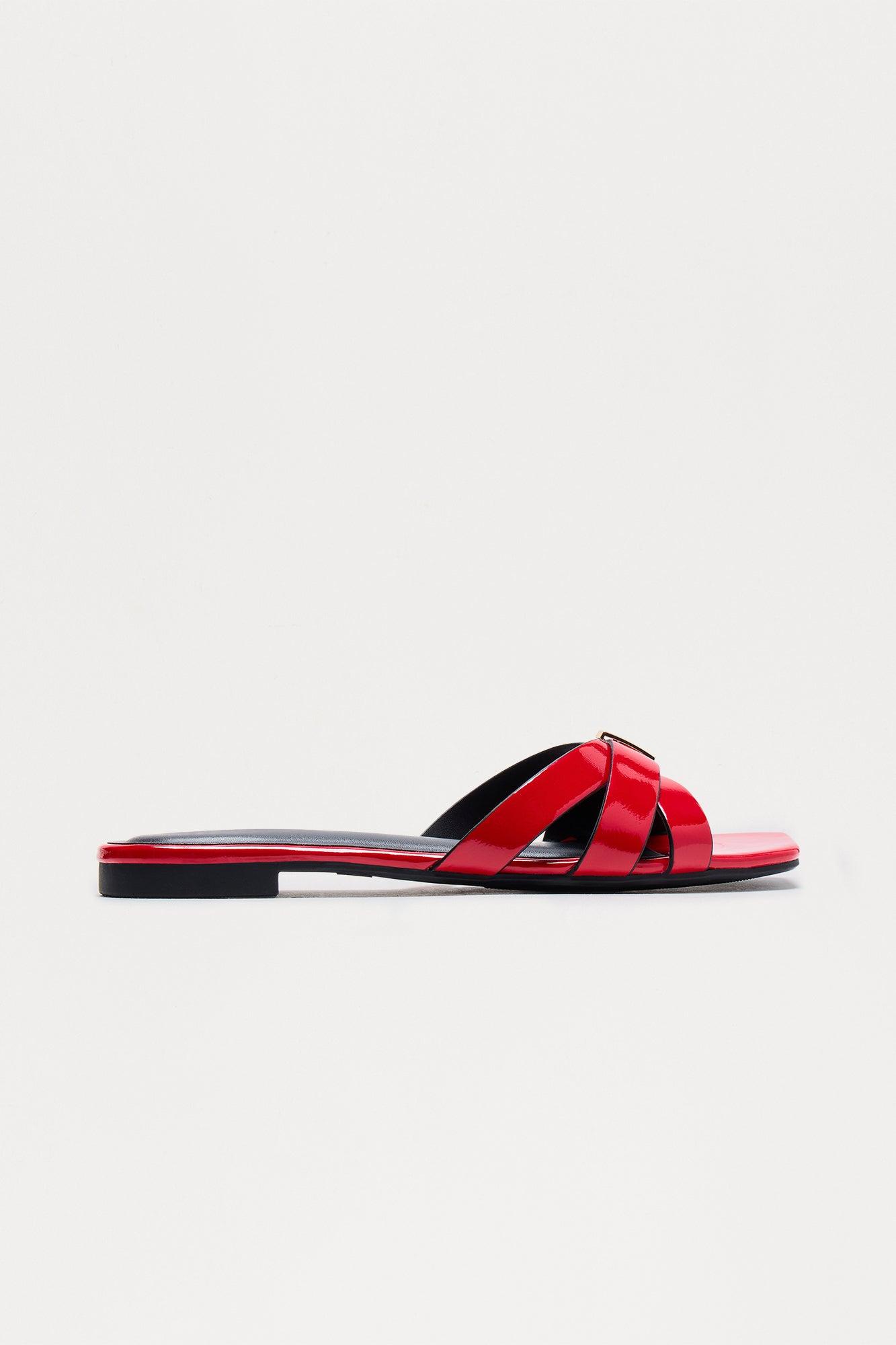 Daylen Patent Sandals - Red Product Image