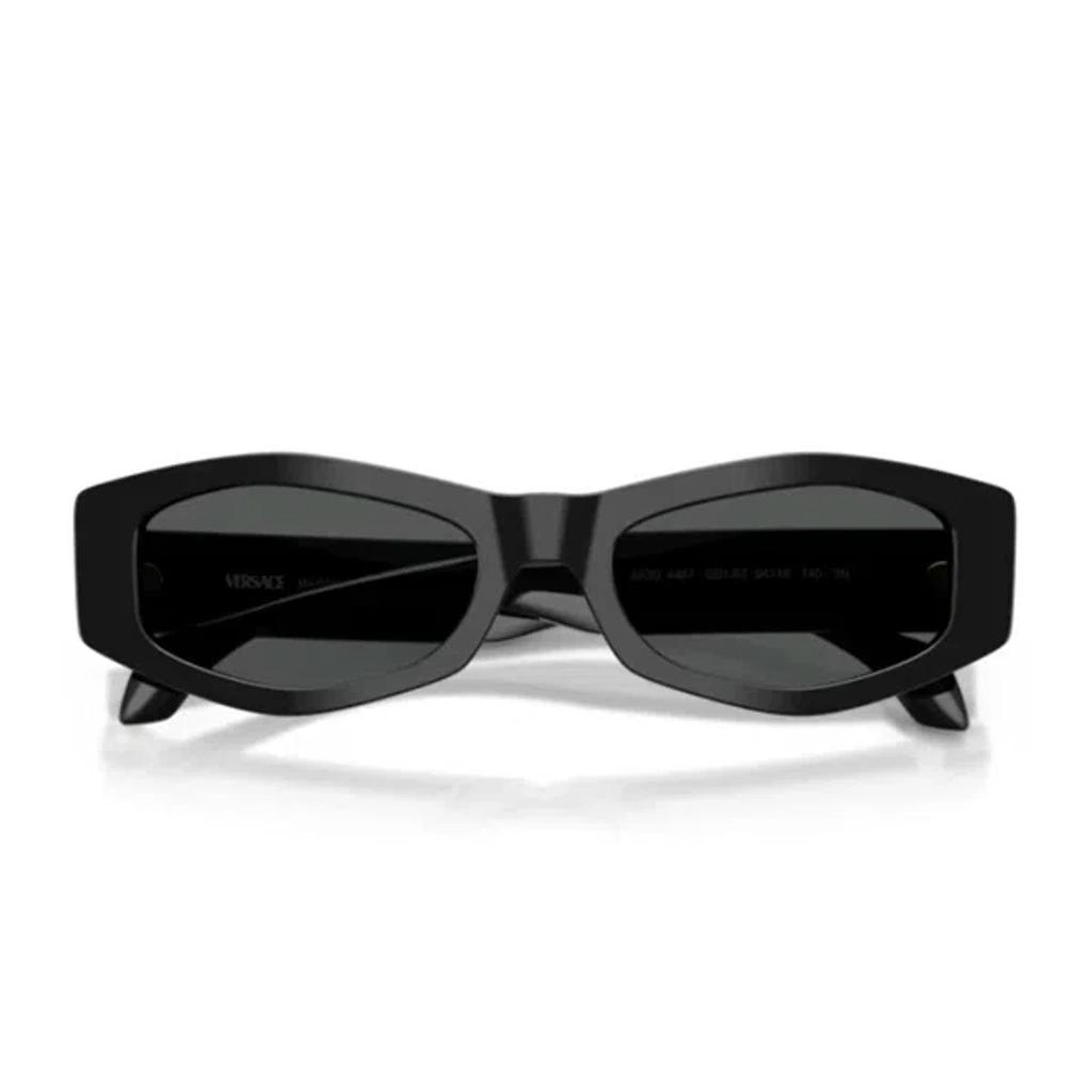 VERSACE Ve4487 Oval Logo-print Sunglasses In Black Product Image