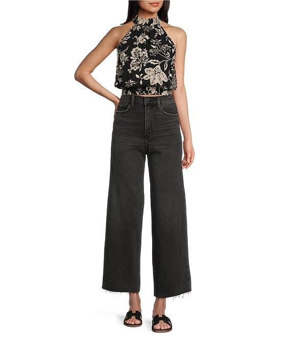 Angie Floral Print Mock Neck Coordinating Sleeveless Top Product Image