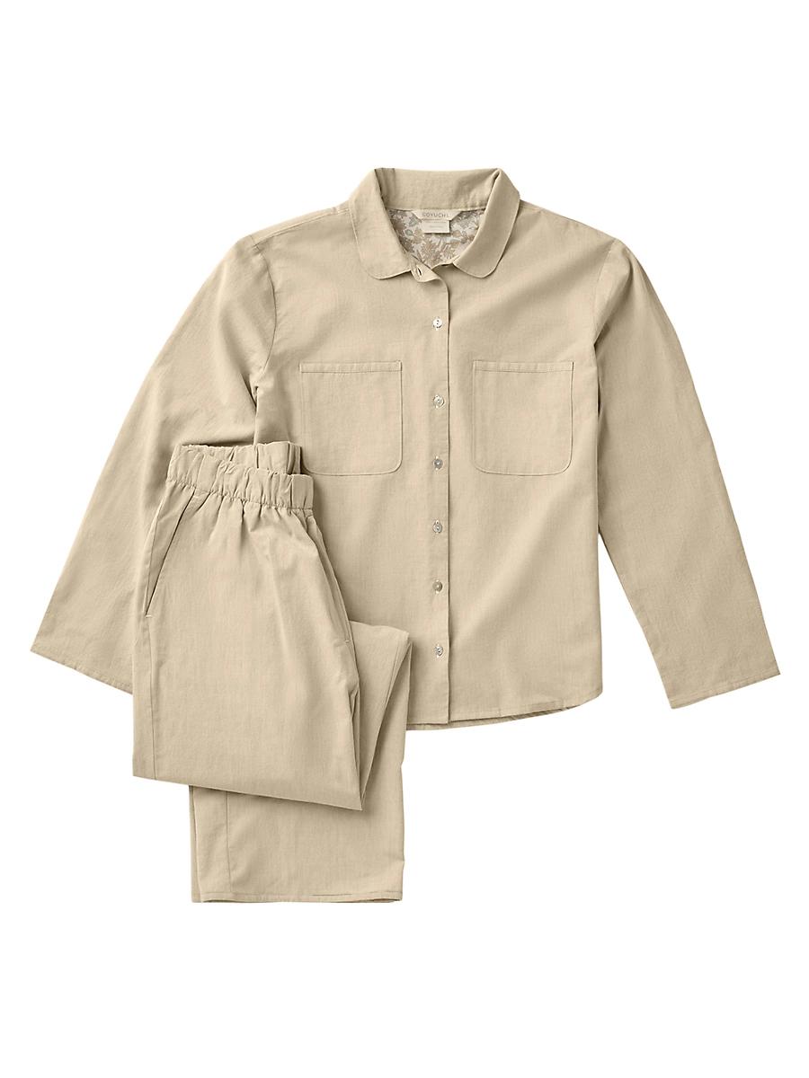Womens Isla Organic Cotton Long Sleeve Pajama Set Product Image