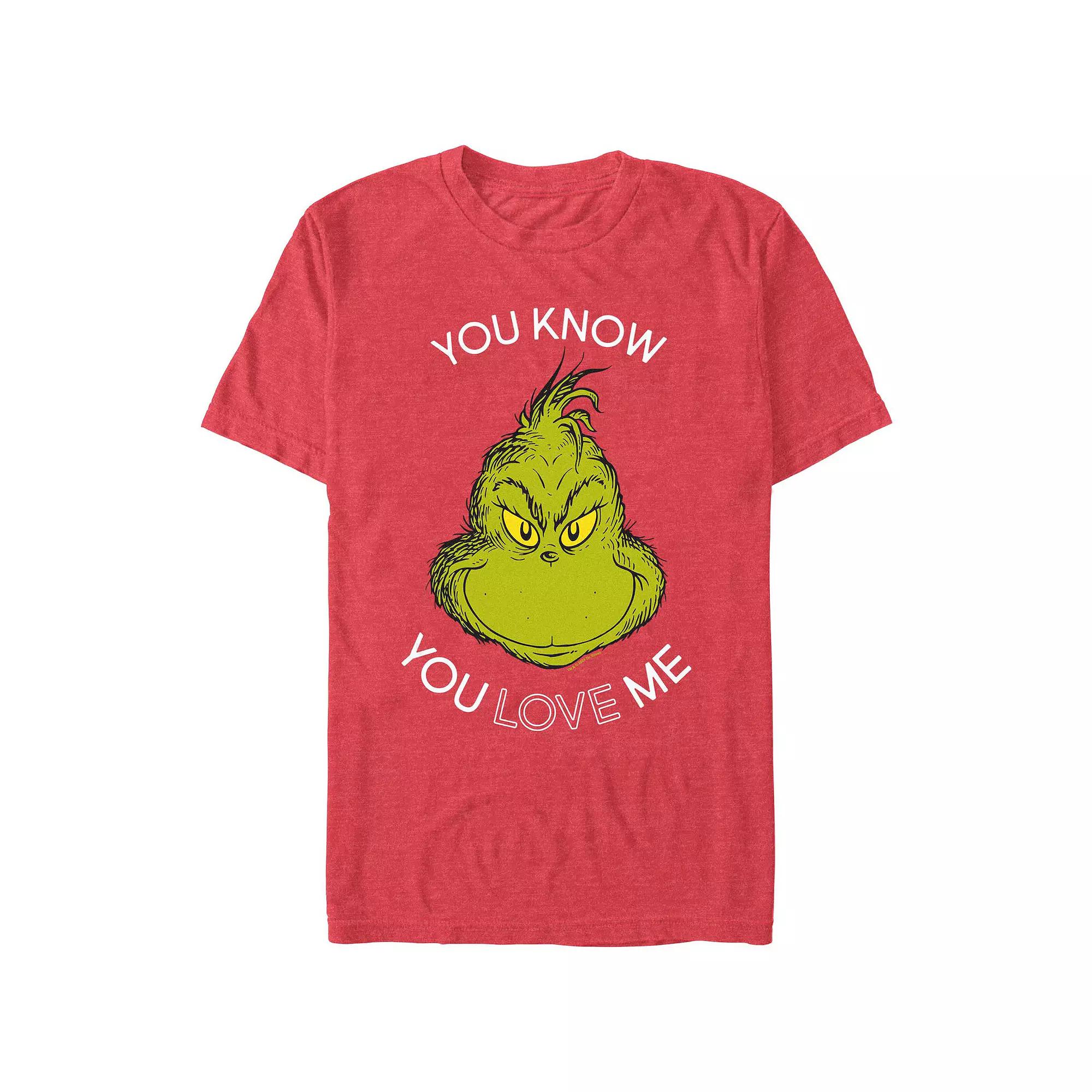 Big & Tall Dr. Seuss Grinch You Know You Love Me Graphic Tee, Men's,  Product Image