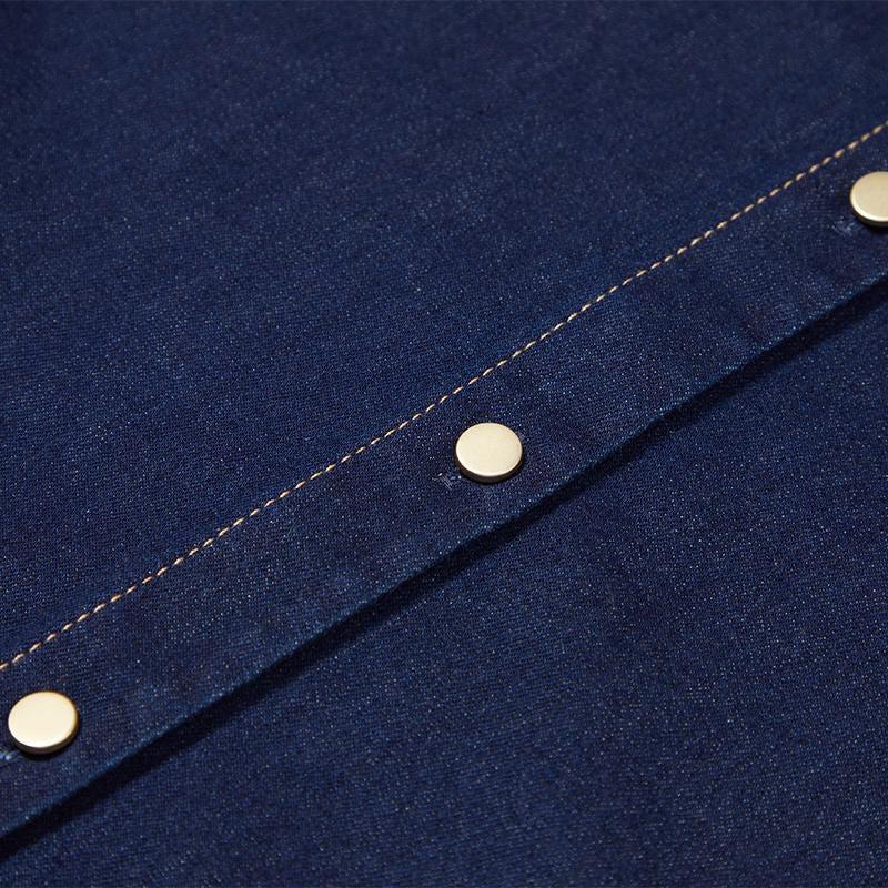 Gathered Waist Denim Mini Dress Product Image