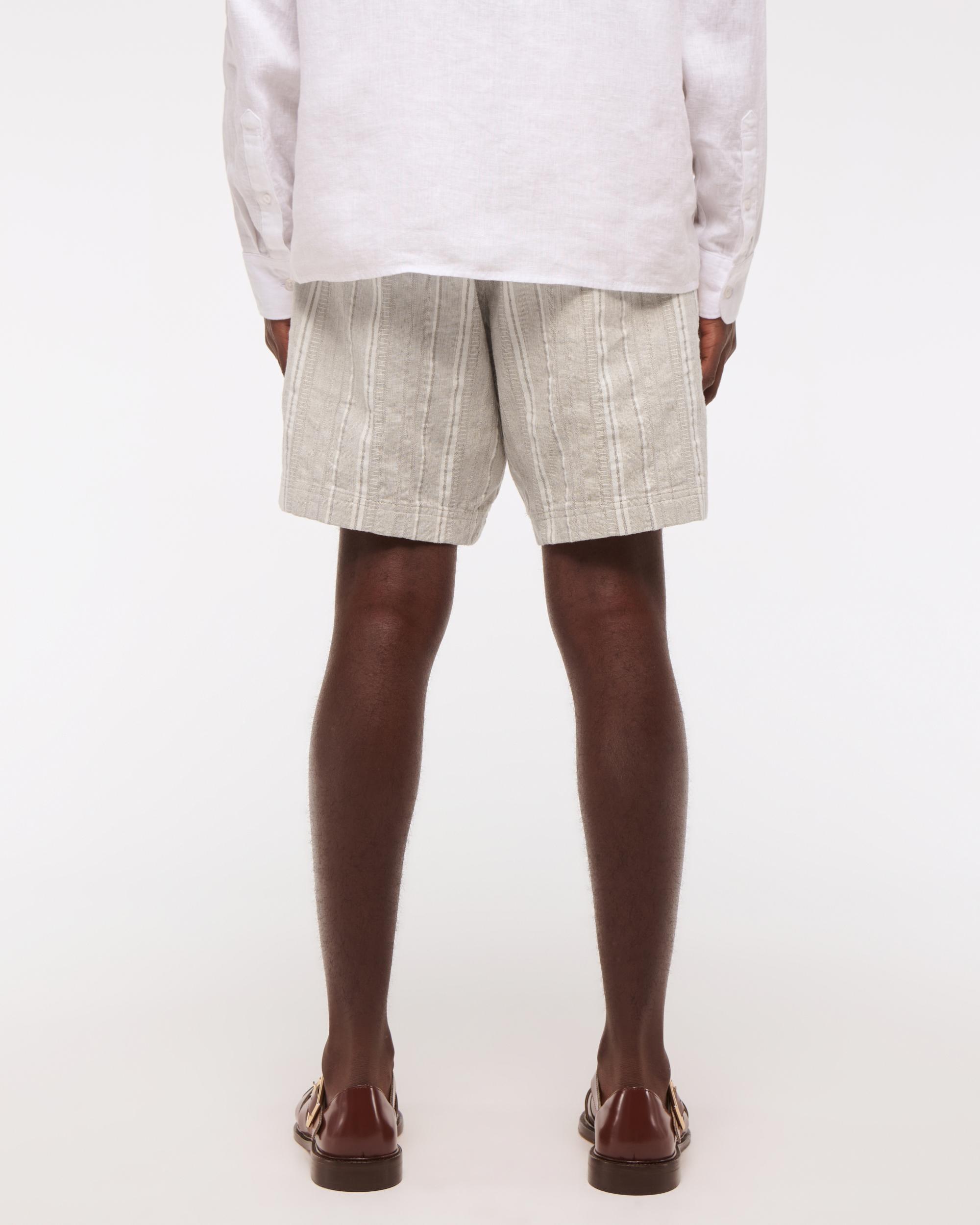 Relaxed Linen-Blend Pull-On Short Product Image
