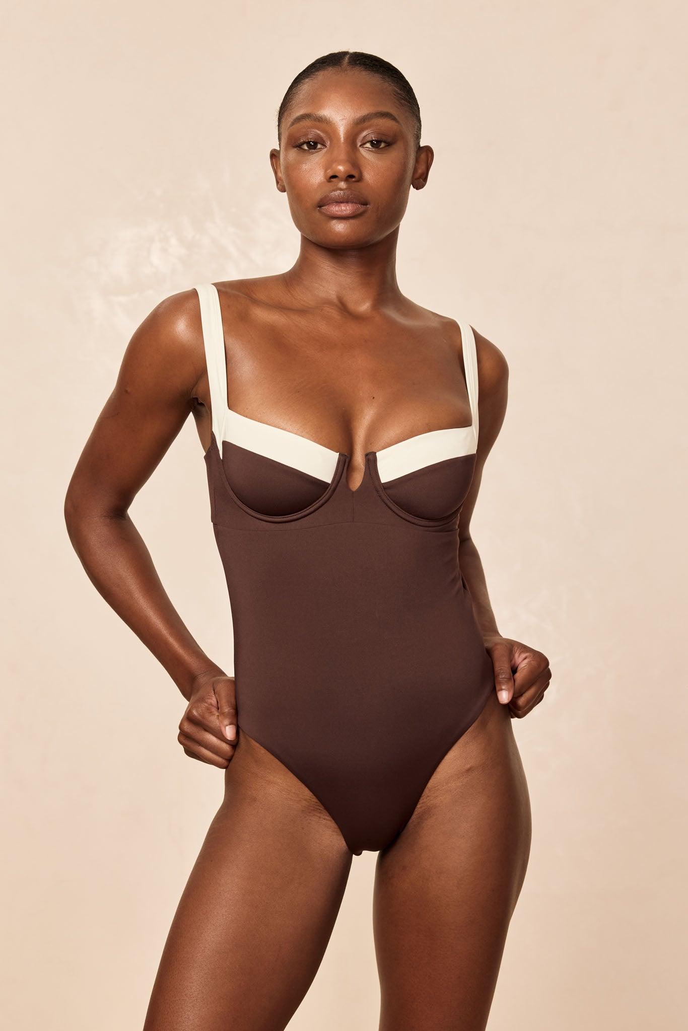 Clovelly One Piece - Espresso/Ivory Product Image