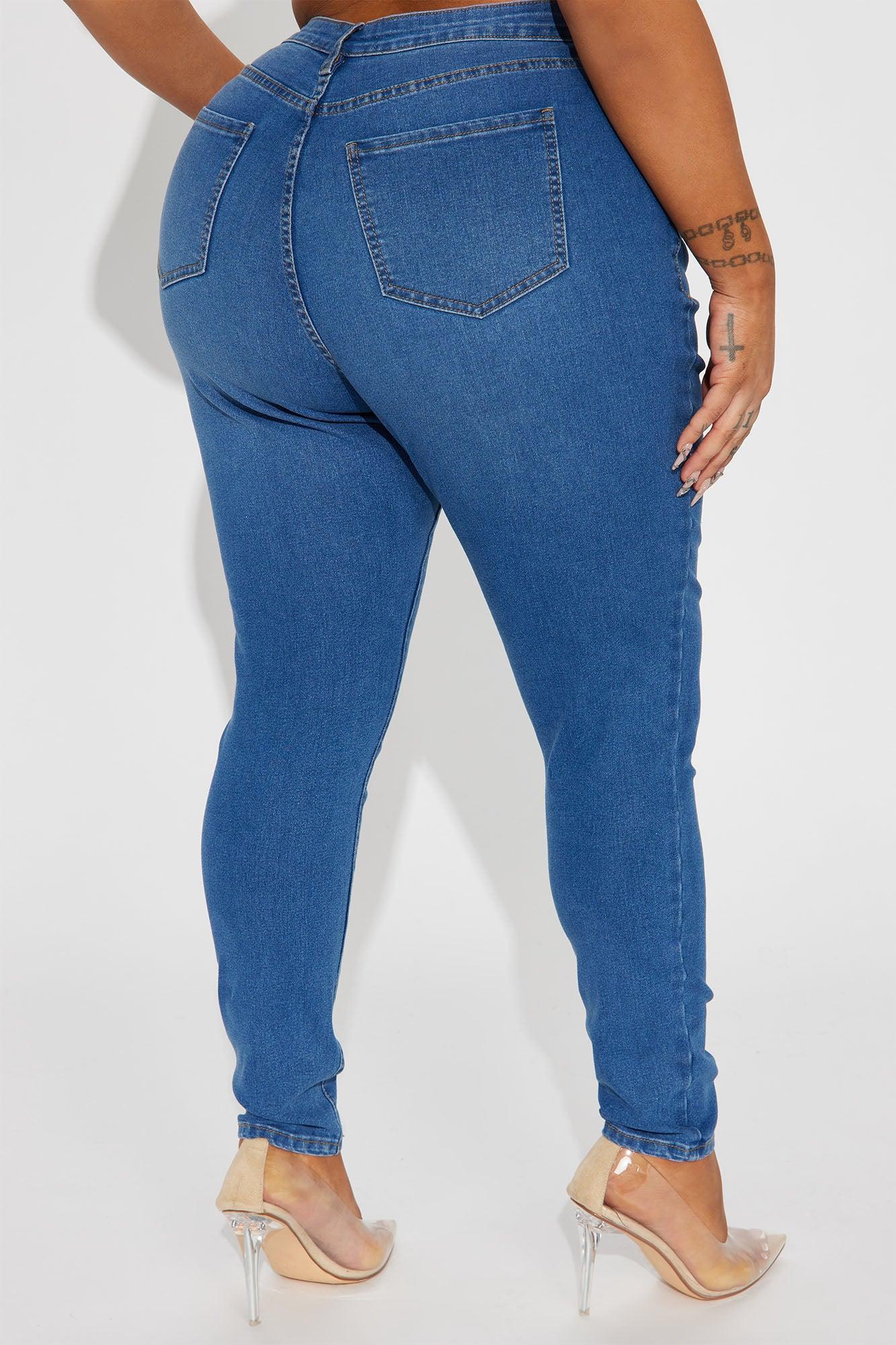 Amara High Rise Stretch Skinny Jeans - Medium Wash Product Image