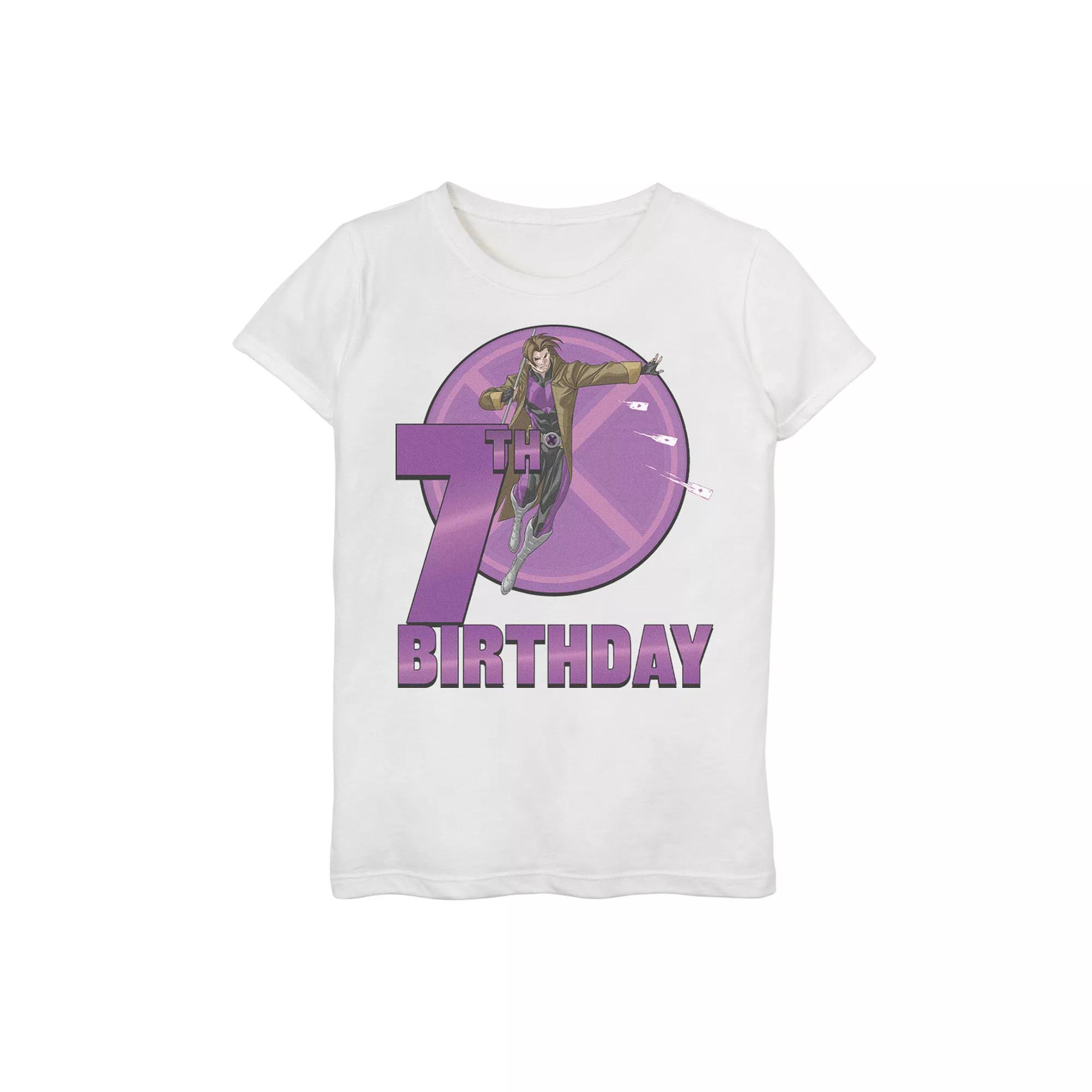 Girls 7-16 Marvel X-Men Gambit 7th Birthday Badge Graphic Tee, Girl's,  Product Image