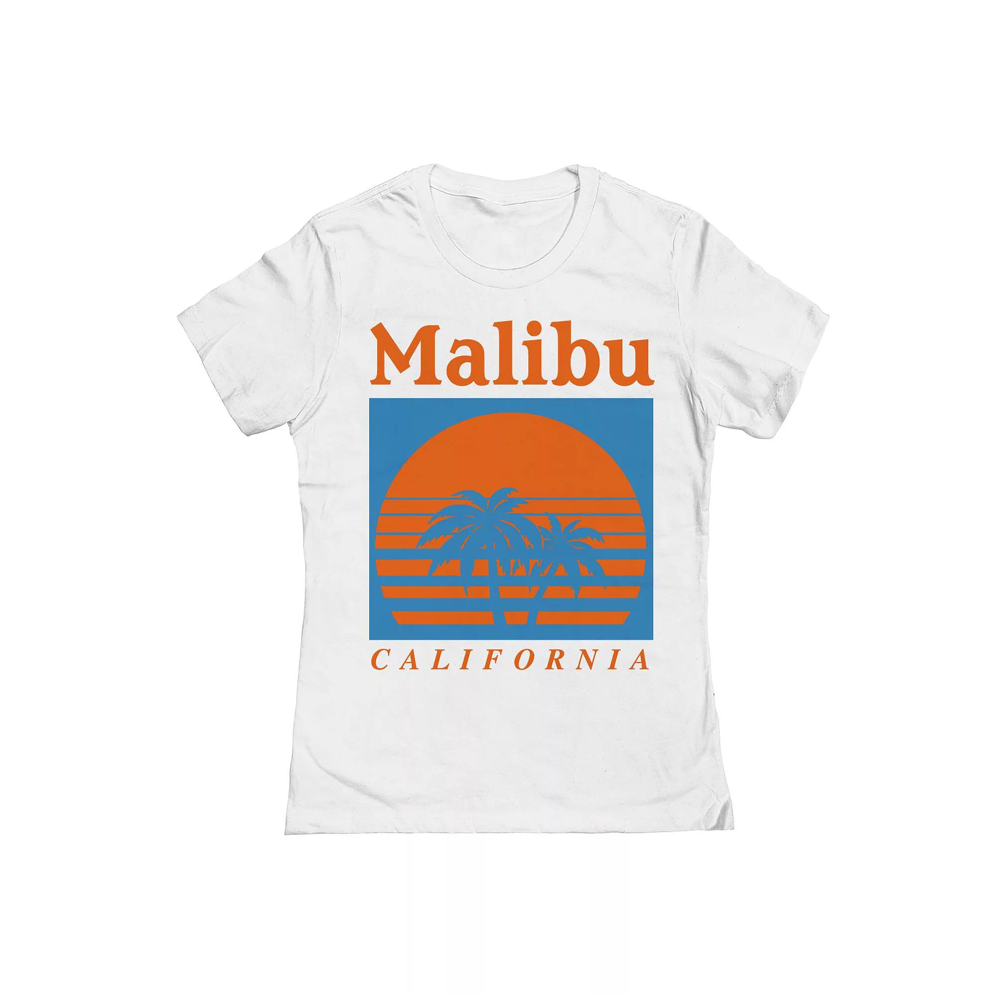 Junior's Malibu 1 Womens Graphic Tee, Girl's, Size: Large, White Product Image