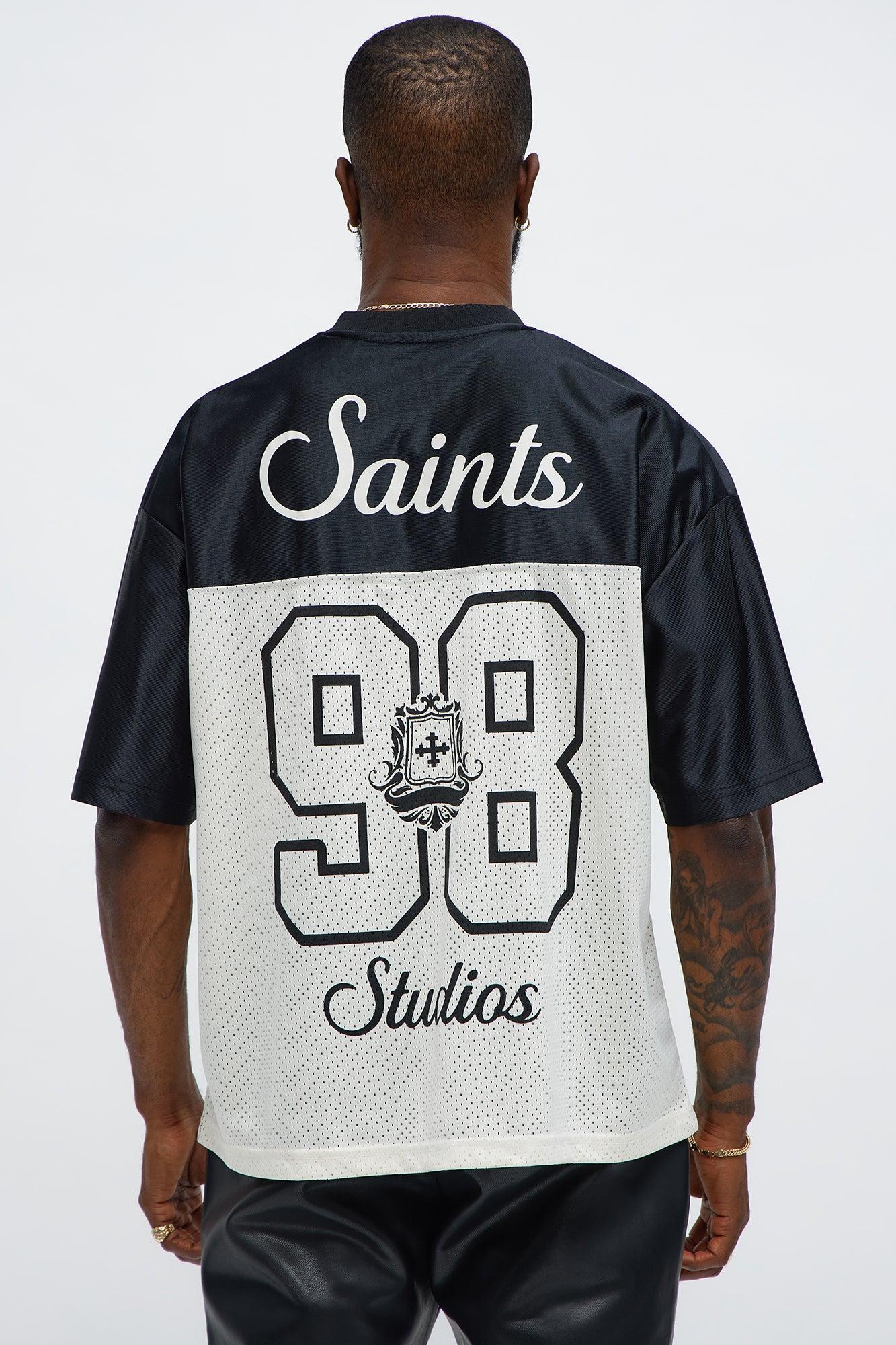 Saints Split Short Sleeve Soccer Jersey - Black/combo Male Product Image