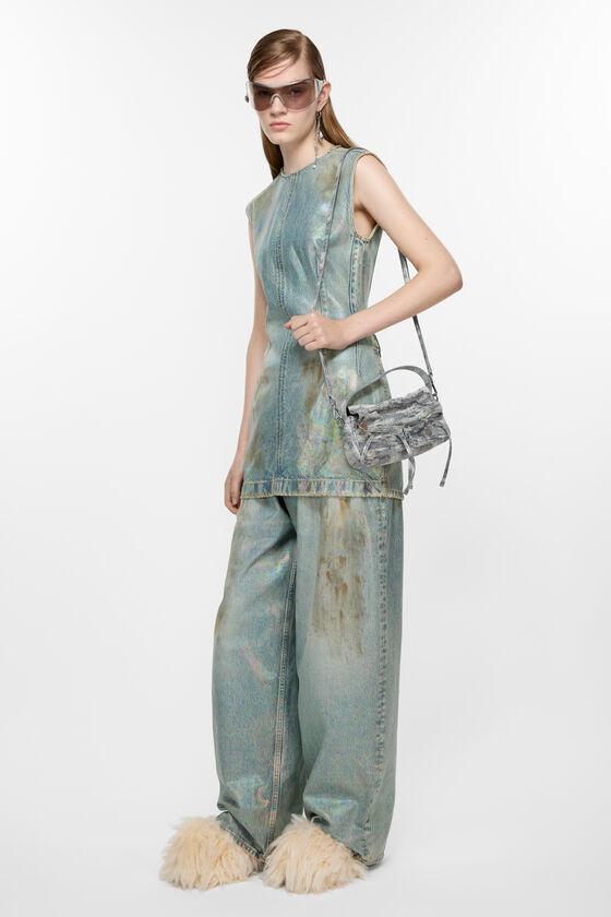 Coated denim dress Product Image