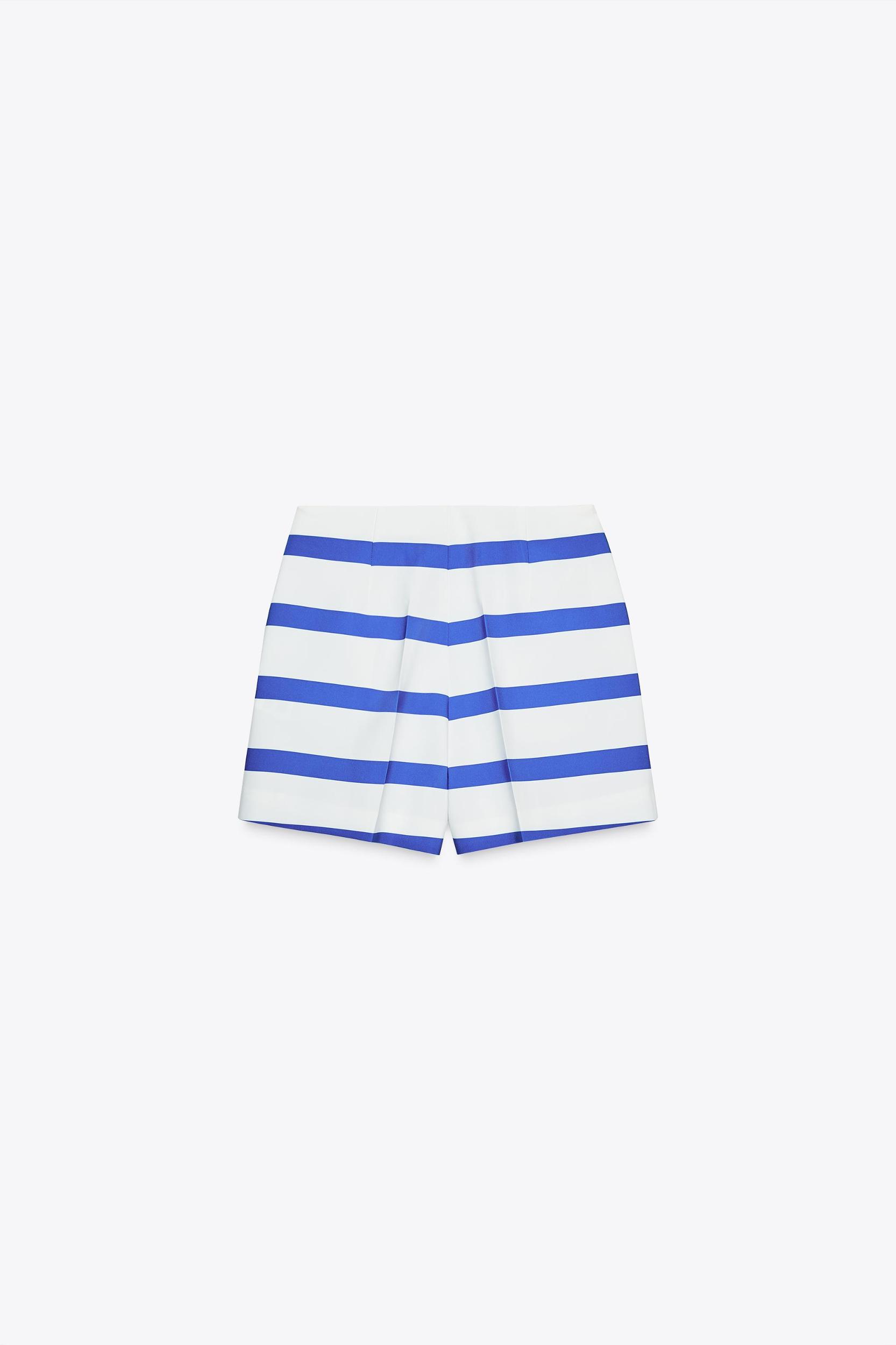 STRIPED BUTTON SHORTS Product Image