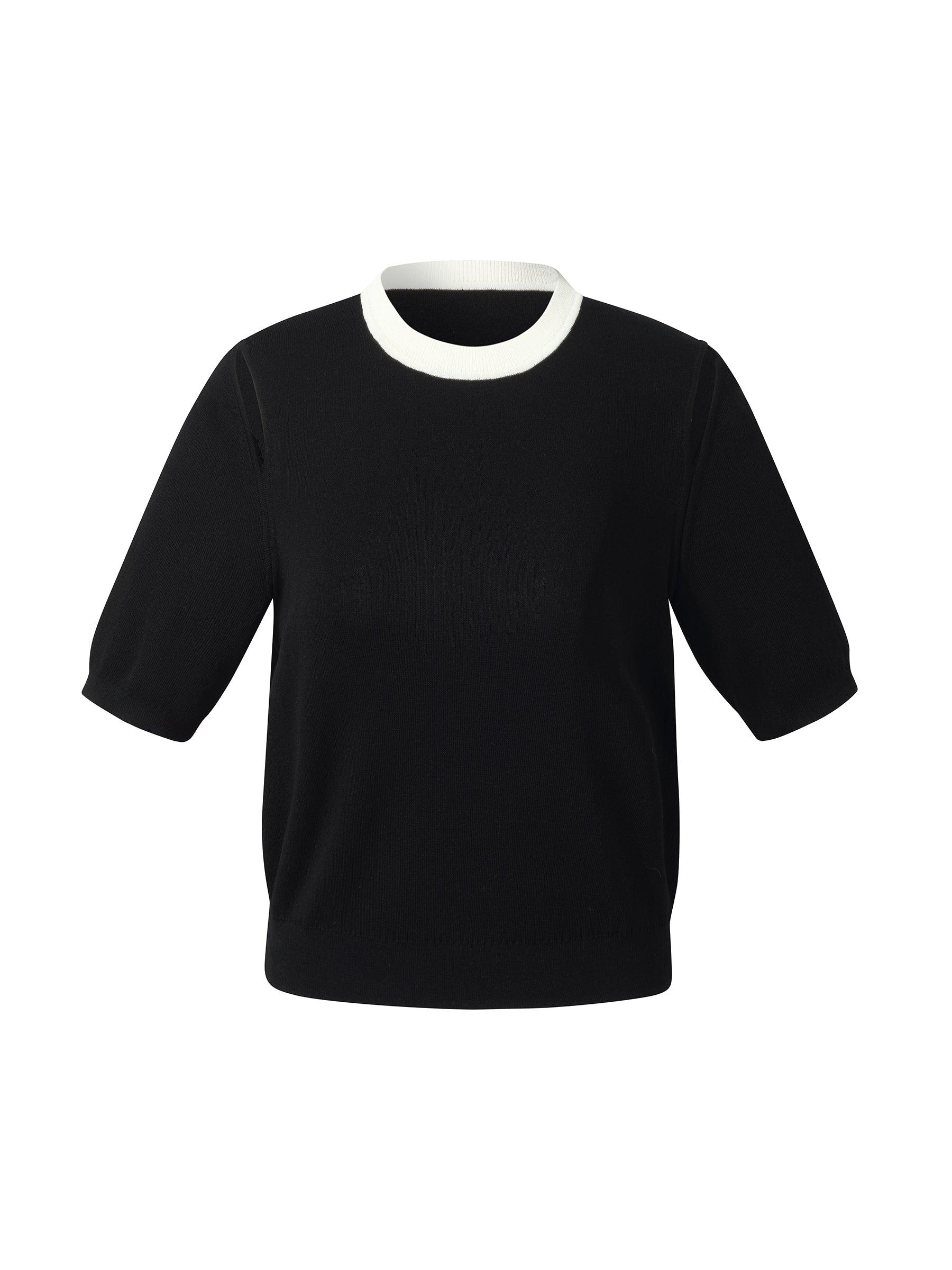 Tencel Blend Women Cut Out Shoulder Women Knit Top Product Image