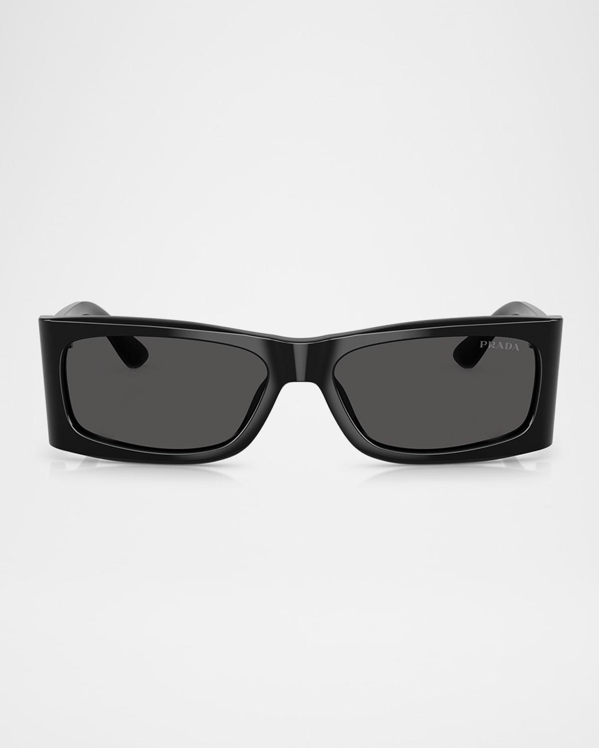 Mens 56MM Rectangular Sunglasses Product Image