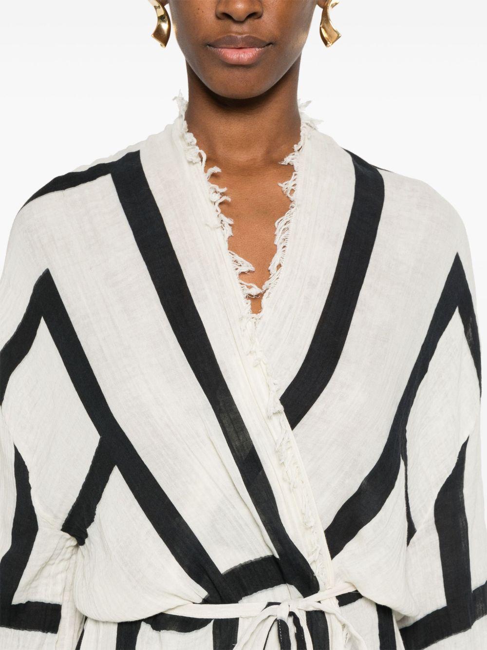 geometric-print wrap dress Product Image