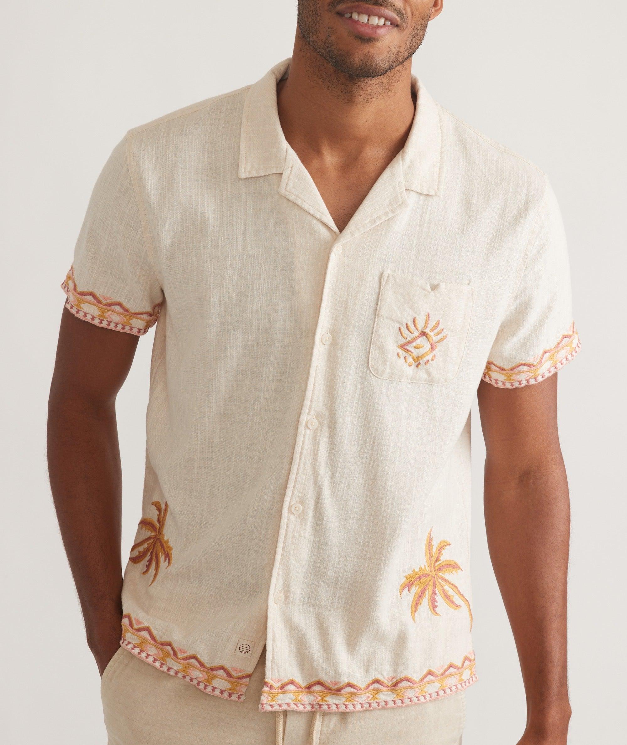 Stretch Selvage Embroidered Resort Shirt Product Image
