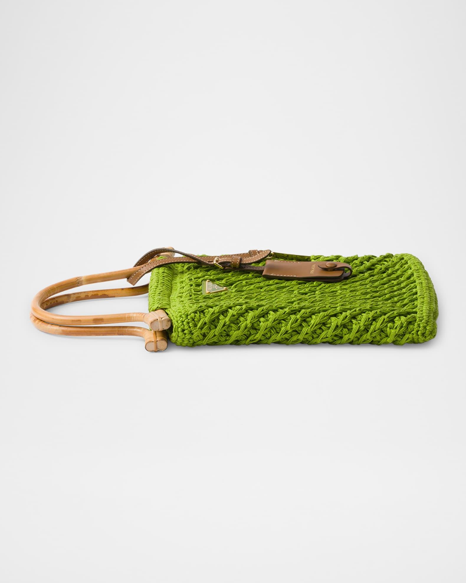 Cotton Crochet Mini Top-Handle Bag Product Image