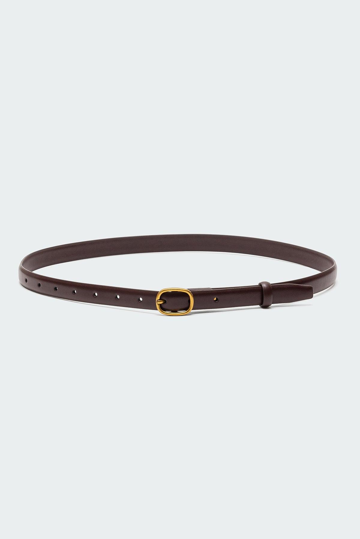 Oval Buckle Faux Leather Belt Product Image
