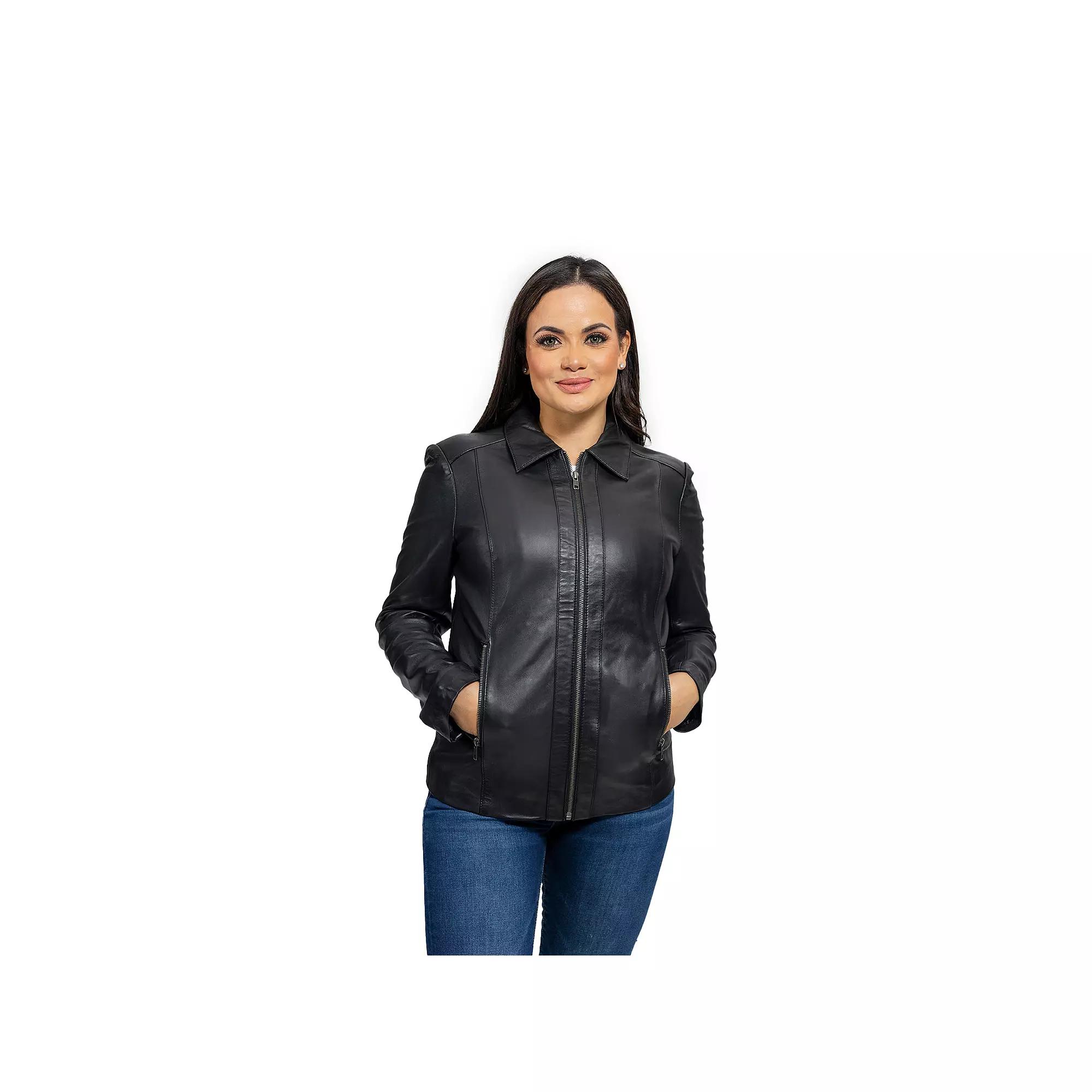 Women's Whet Blu Patricia Leather Jacket,  Product Image